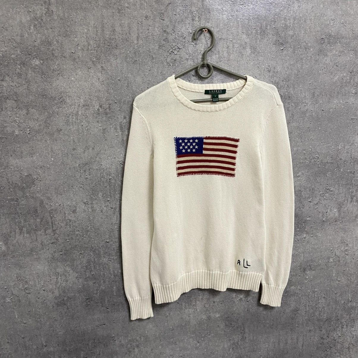 Polo Ralph Lauren Vintage Polo Ralph Lauren USA Flag Knitted Sweater RRL Size US S / EU 44-46 / 1 - 3 Thumbnail