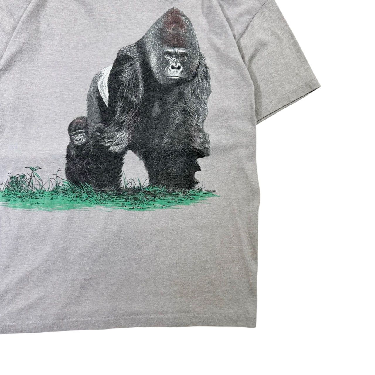 Vintage Vintage 80s Harlequin Gorillas Nature Graphic T Shirt Size US S / EU 44-46 / 1 - 3 Thumbnail