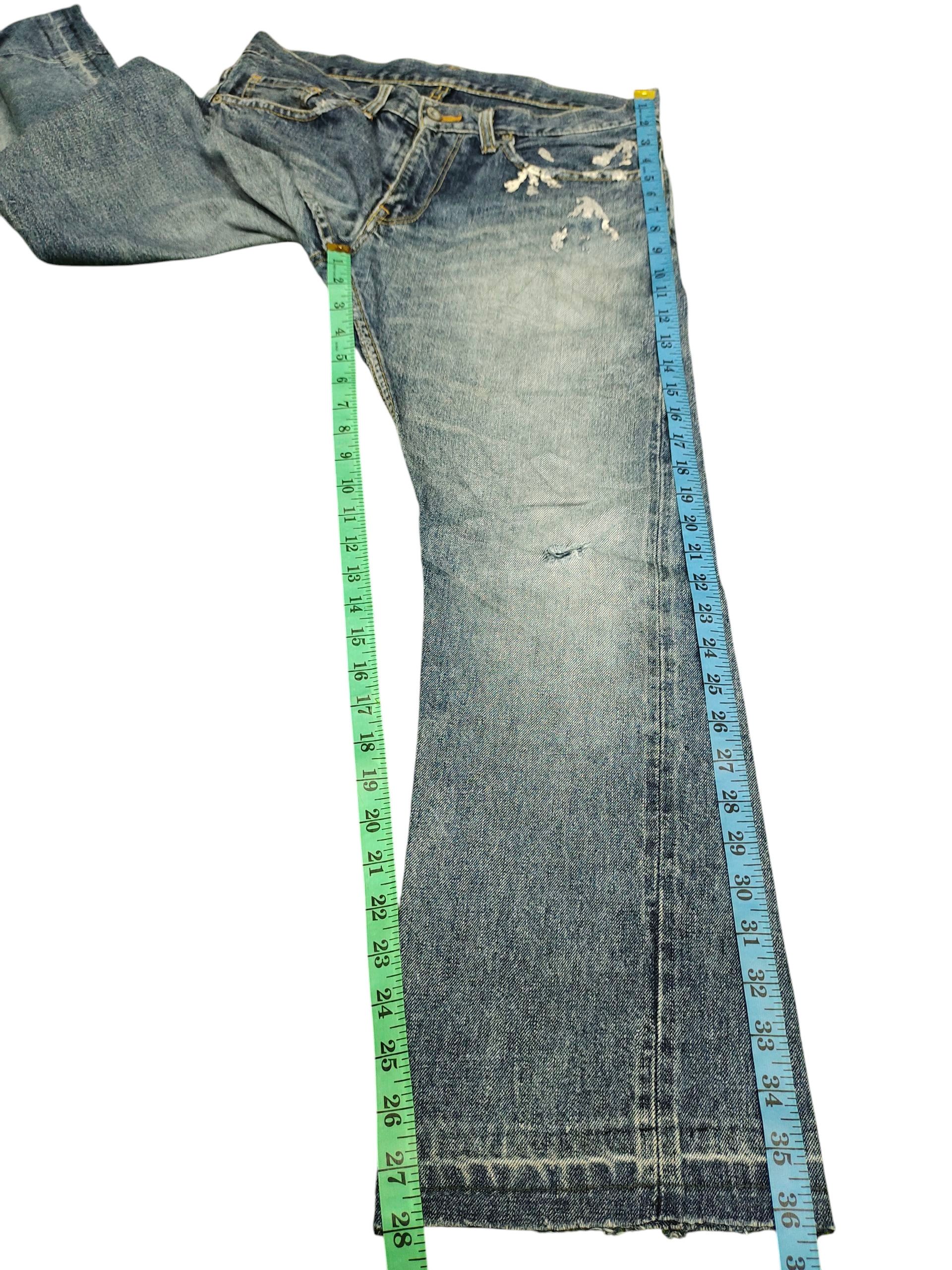 Hysteric Glamour Flare Jeans CEI Selvedge Clawmark Distress Faded Bootcut Y2k Size US 33 - 16 Thumbnail