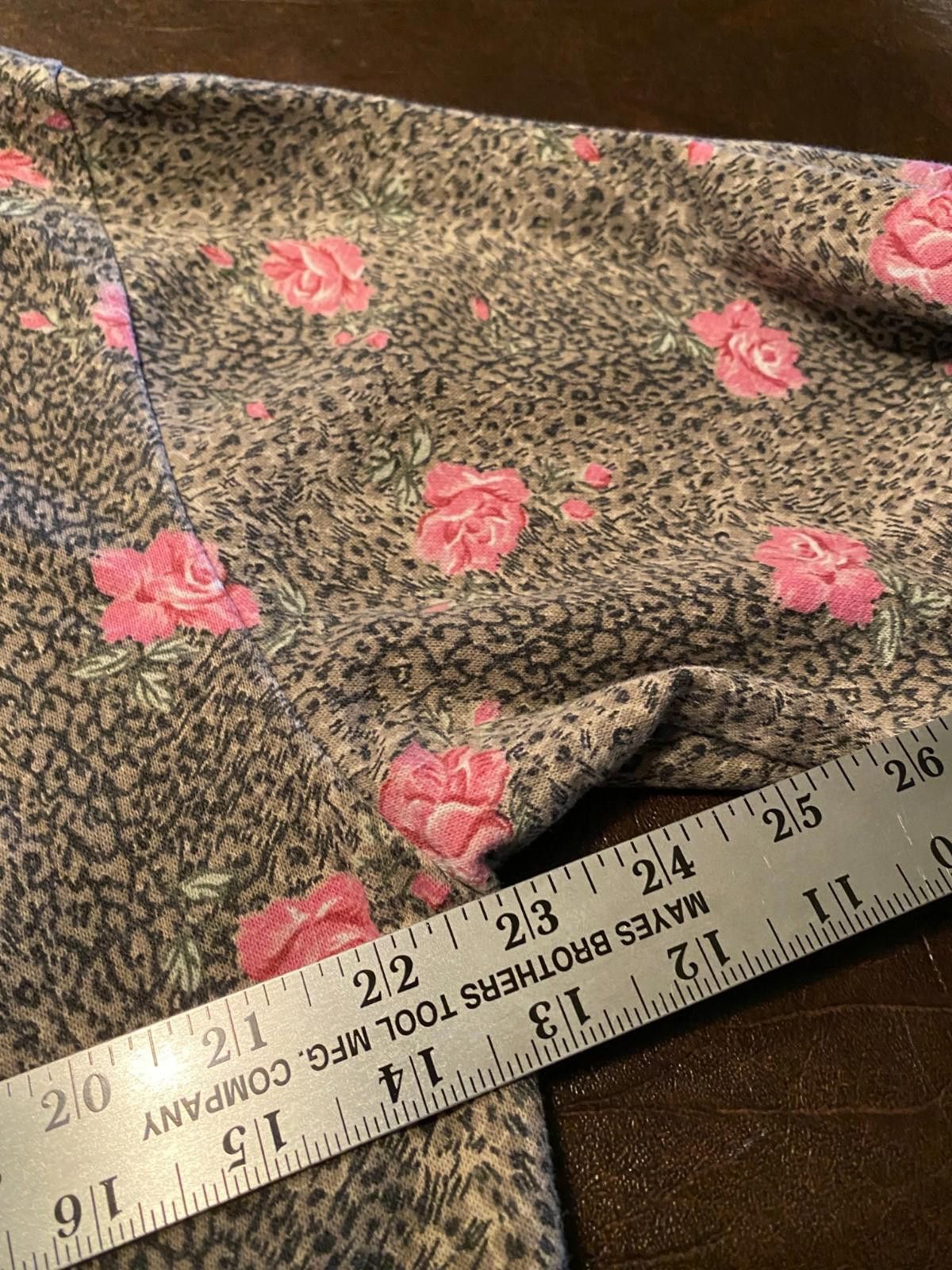 Haband 80s Haband For Her Collared Floral Brown SweatShirt Sz. L B6 Size L / US 10 / IT 46 - 10 Thumbnail