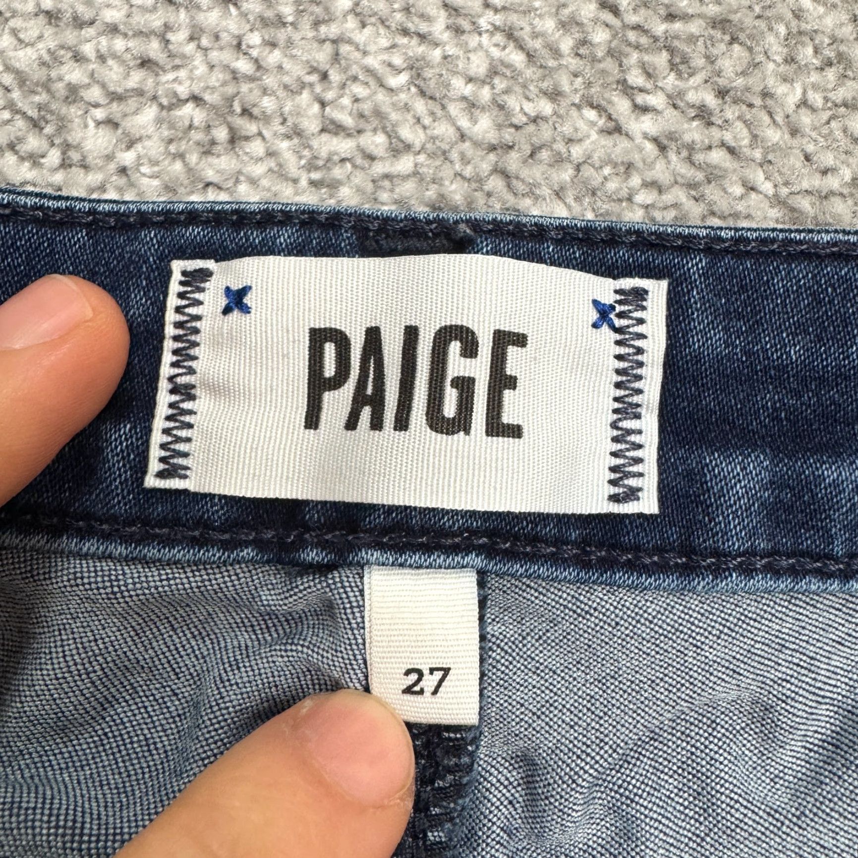 Paige Paige Verdugo Crop Denim Jeans Womens 27 Blue Dark Wash Mid Rise Jeans Size 27" / US 4 / IT 40 - 7 Thumbnail