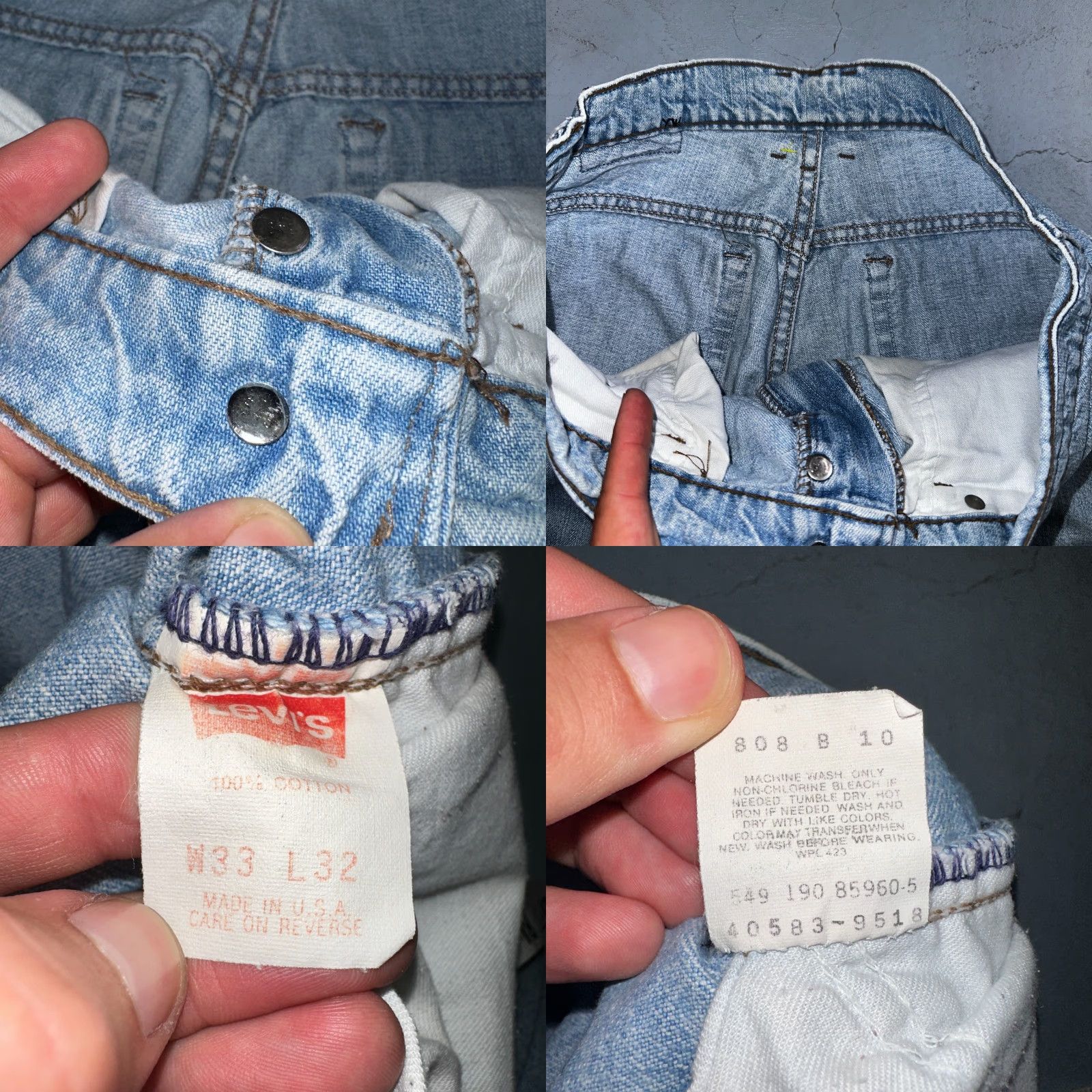 Levi's VINTAGE Levi's Silvertab Jeans Mens 33x32 40583 Blue Denim 90s Y2K USA Made Distressed 5-Pocket Straight Relaxed Size US 33 - 9 Thumbnail