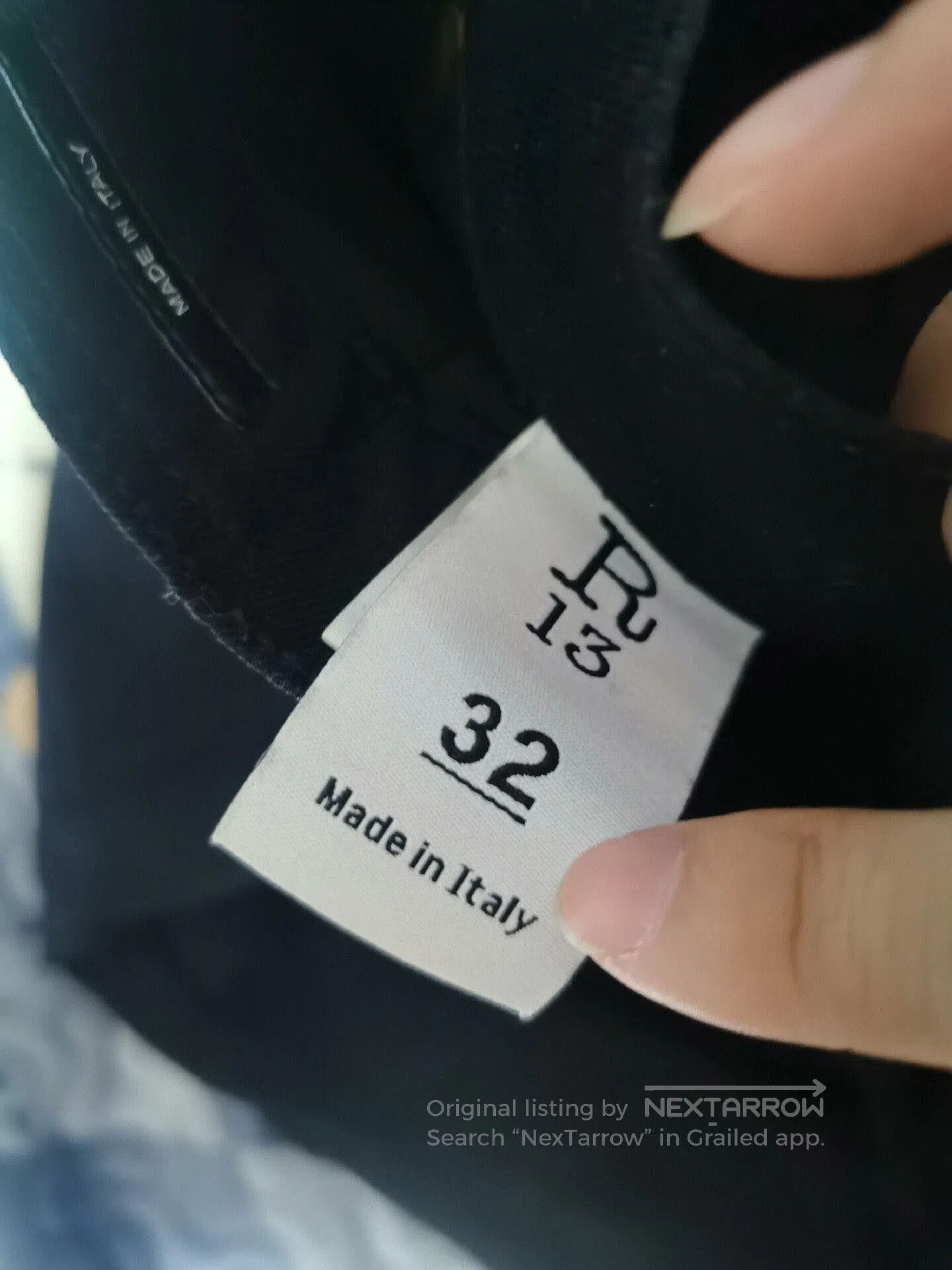 R13 Pleated Slim Fit Jeans.