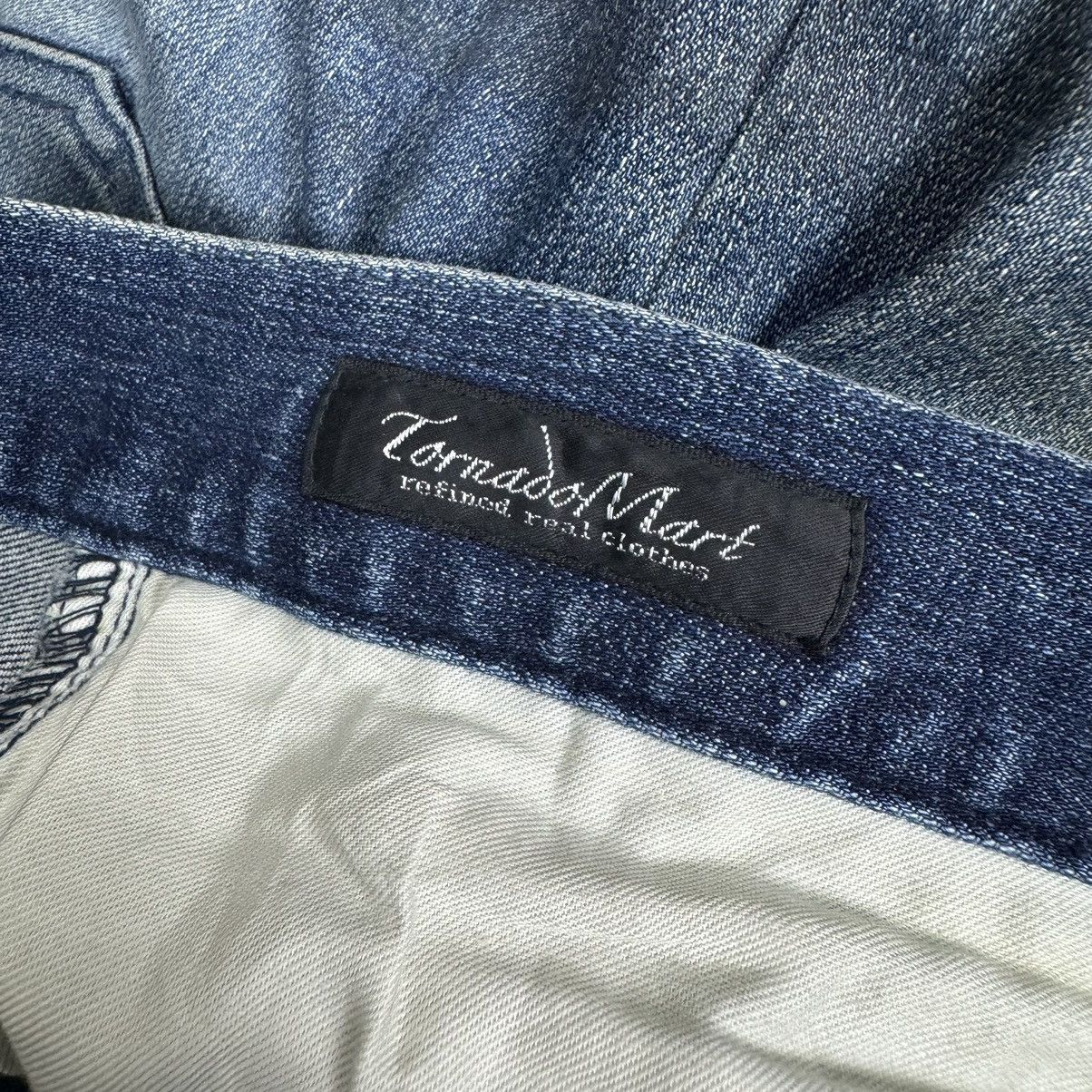 If Six Was Nine 🌟TORNADO MART BONDAGE FLARE DENIM PANTS Size US 34 / EU 50 - 15 Thumbnail