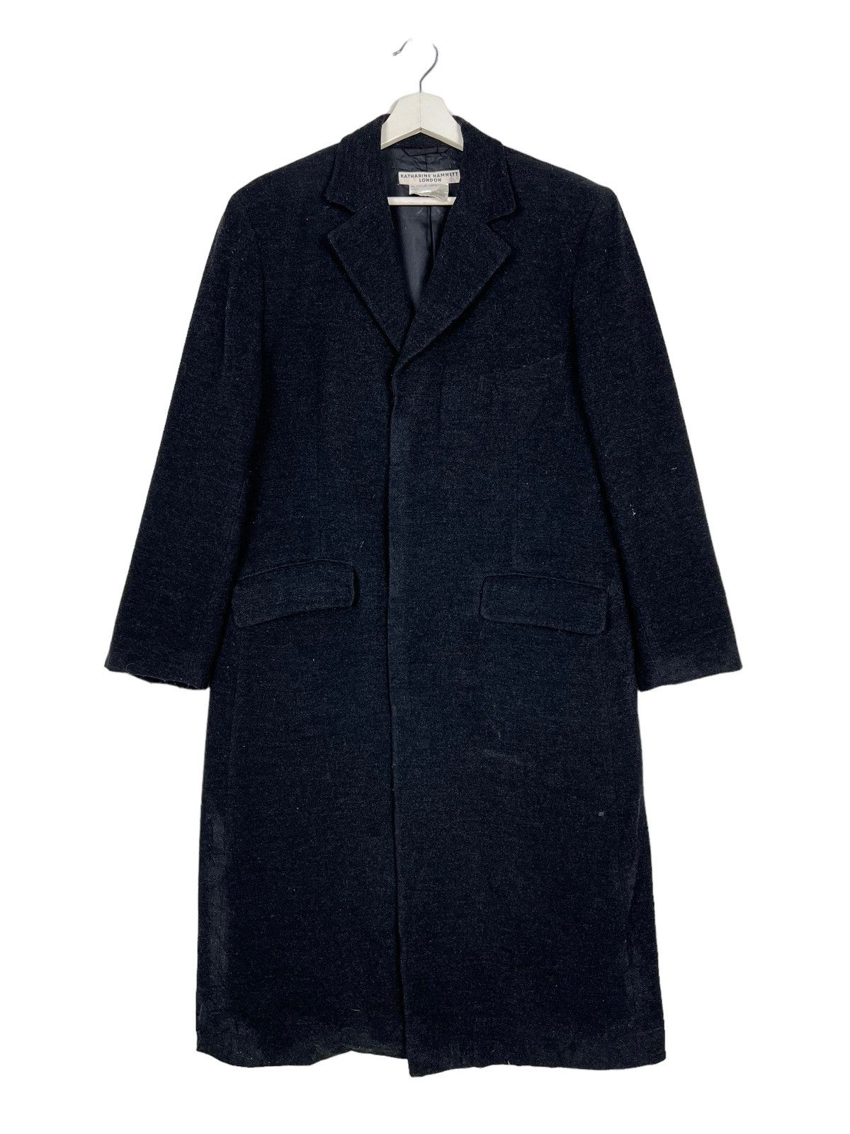Katharine Hamnett London 🔥 KATHARINE HAMNETT LONDON WOOL OVERCOAT Size US M / EU 48-50 / 2 - 1 Thumbnail