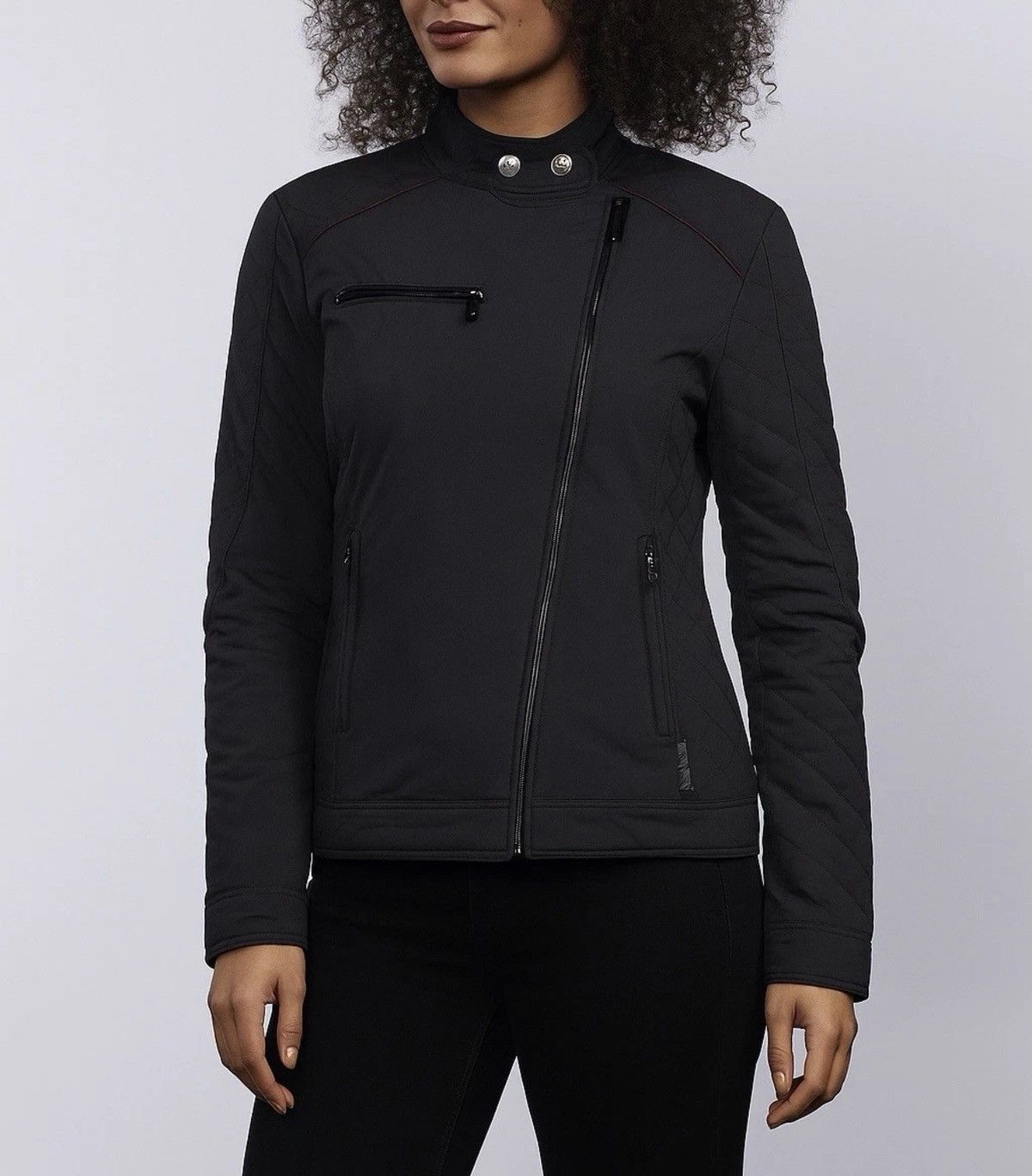 Other Jaguar Women's Drivers Jacket Black Full Zip Top Moto Racing Size M / US 6-8 / IT 42-44 - 1 Thumbnail