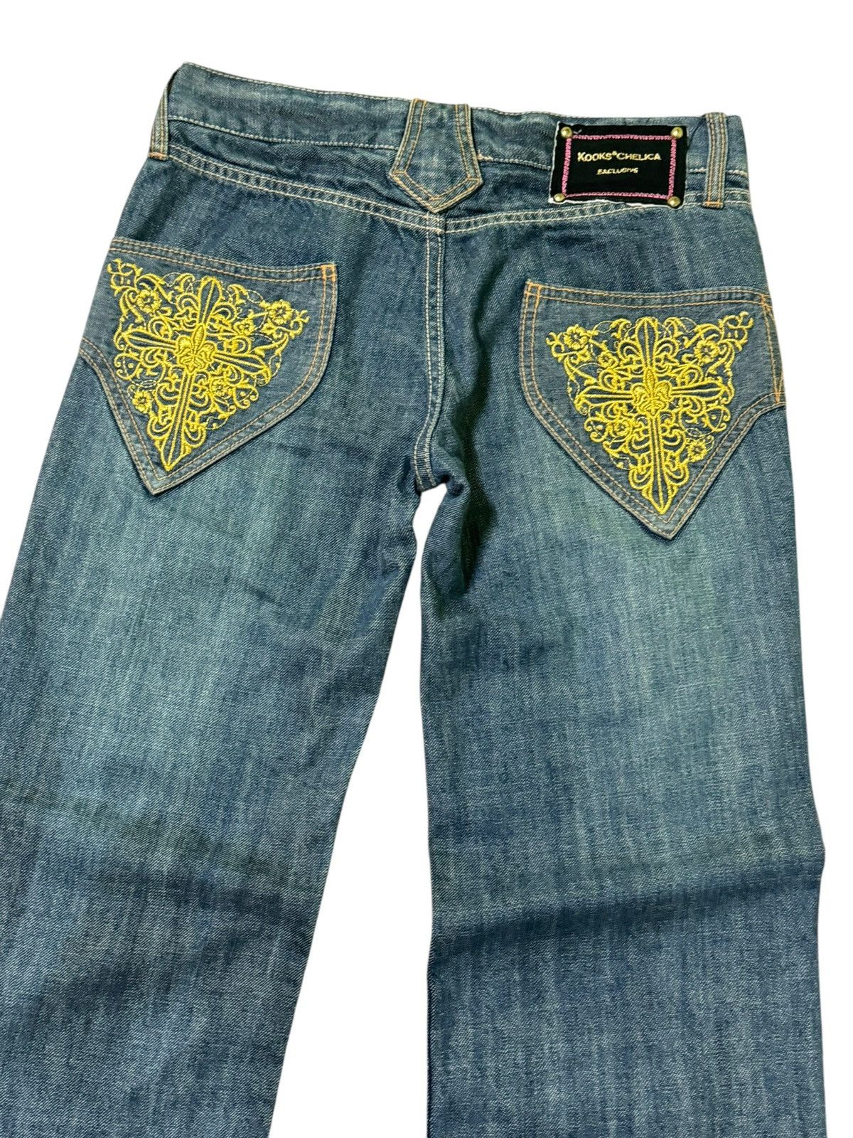 If Six Was Nine × Japanese Brand Flare KOOK & CHELICA Embroidered 6 Pocket Low Waist Denim Size US 28 / EU 44 - 10 Thumbnail