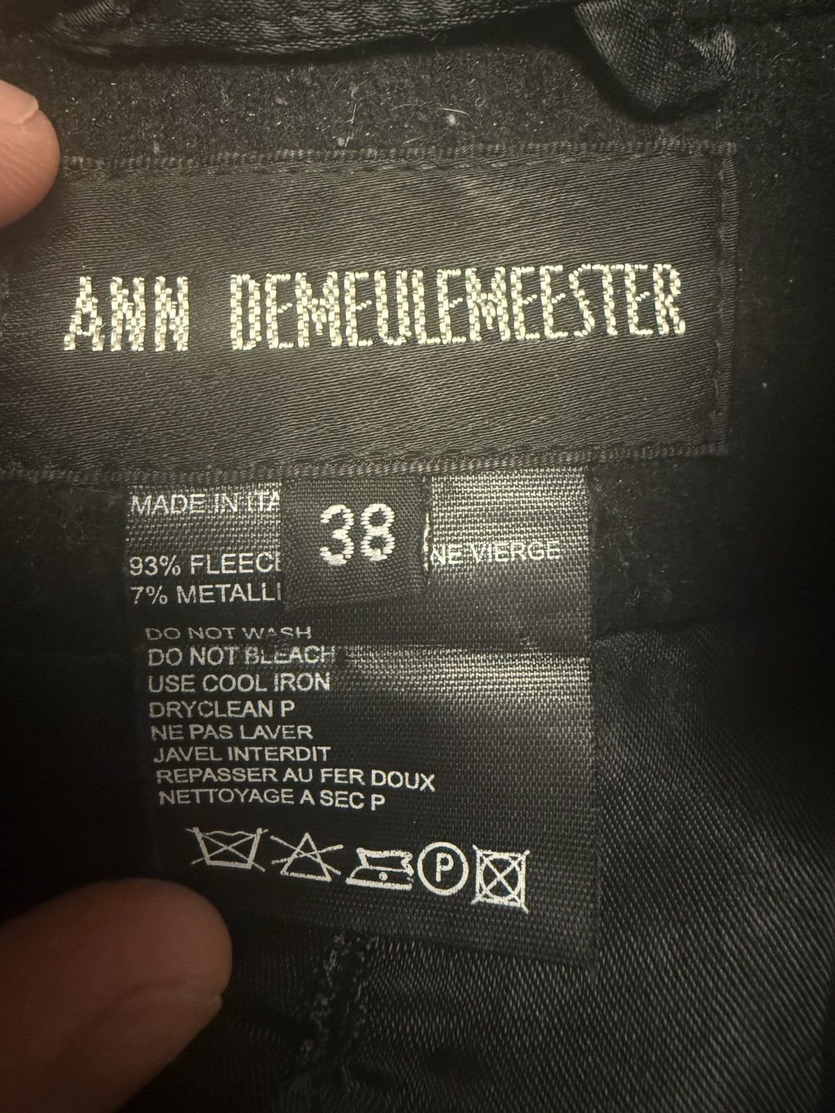 Ann Demeulemeester Ann Demeulemeester Wool Fencing Jacket Size US S / EU 44-46 / 1 - 4 Thumbnail