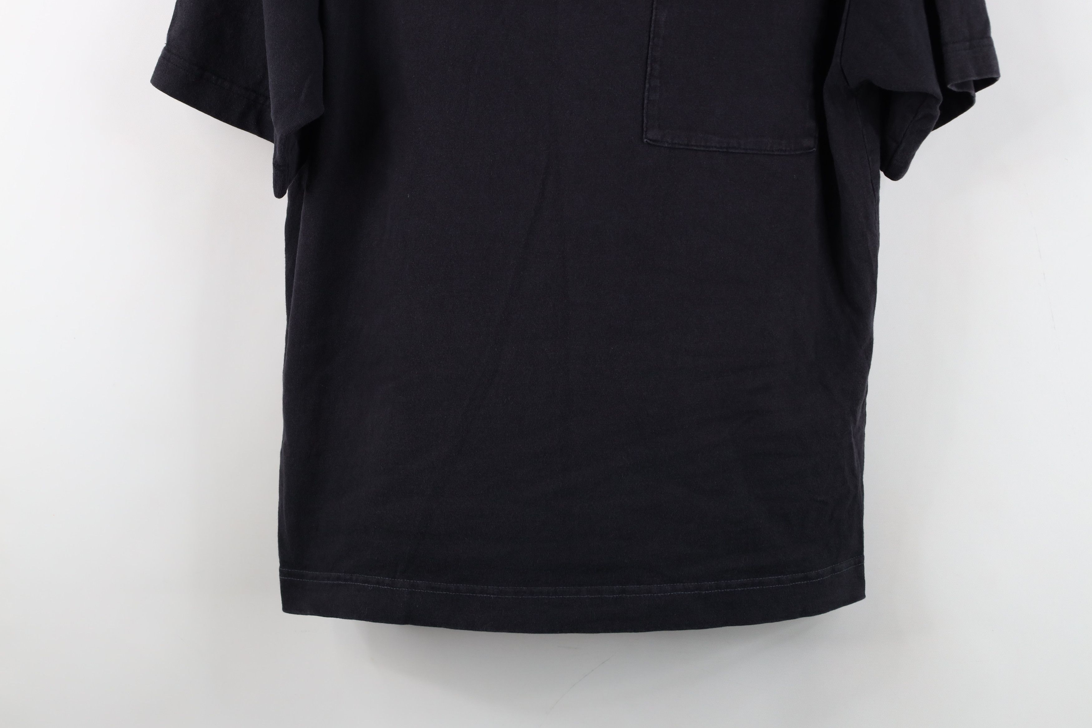 Vintage Vintage 90s Streetwear Blank Cotton Pocket T-Shirt Black Size L / US 10 / IT 46 - 3 Thumbnail