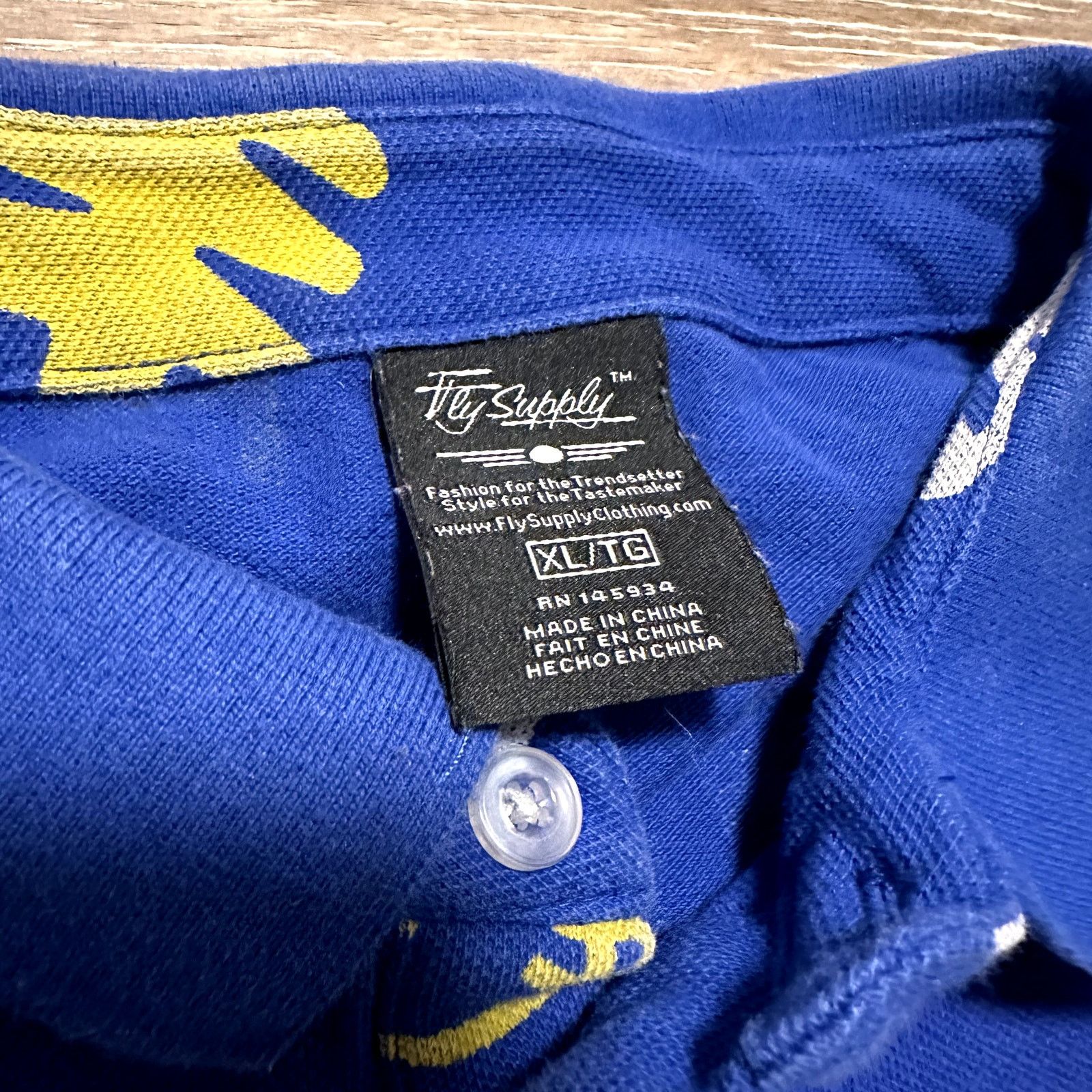 Other Fly Supply Fishscale Blue & Yellow Polo Size XL Size US XL / EU 56 / 4 - 2 Thumbnail