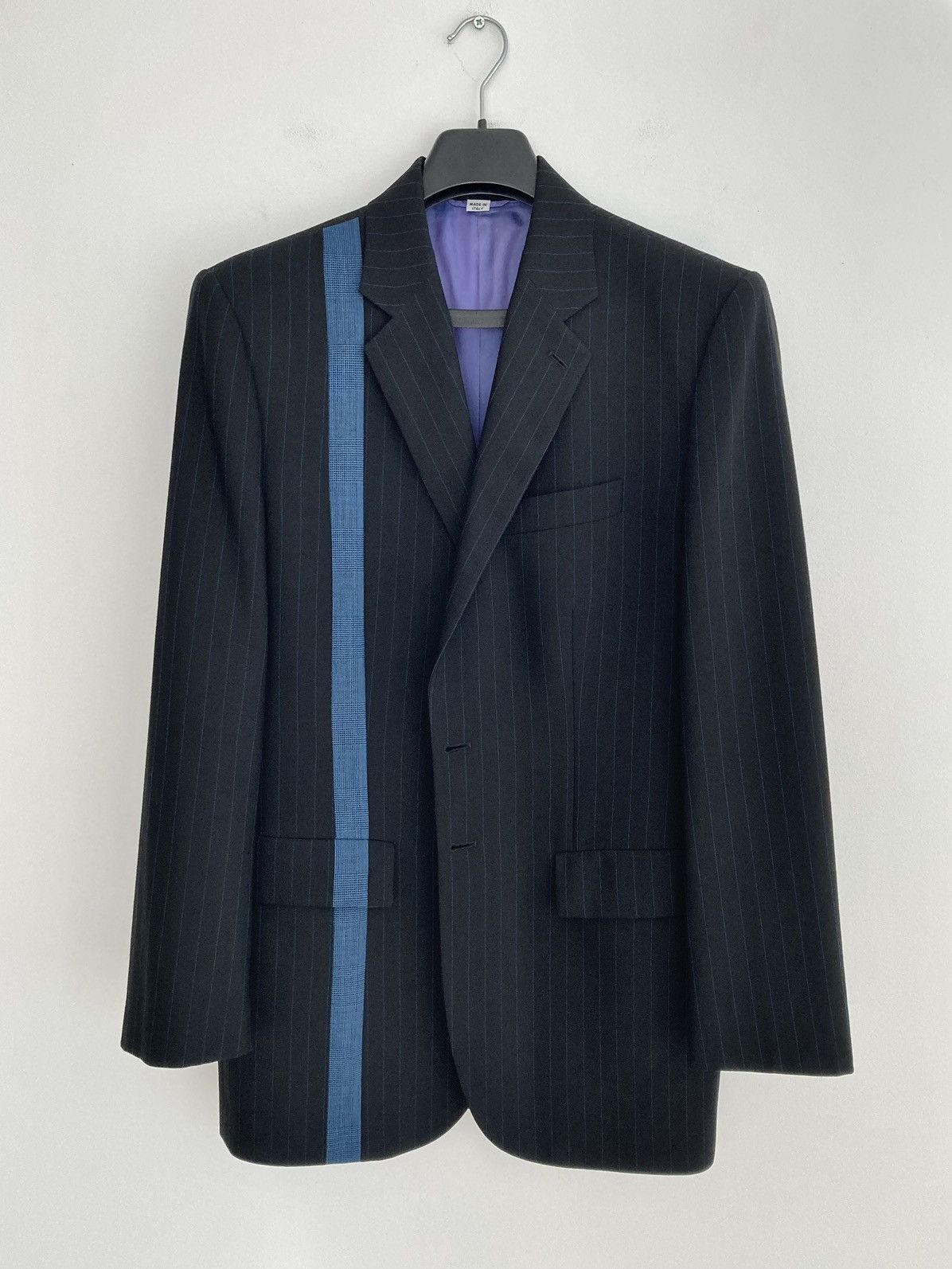 Alexander McQueen S/S 1998 “Golden Shower” Vertical Stripe Suit Size 52R - 1 Thumbnail