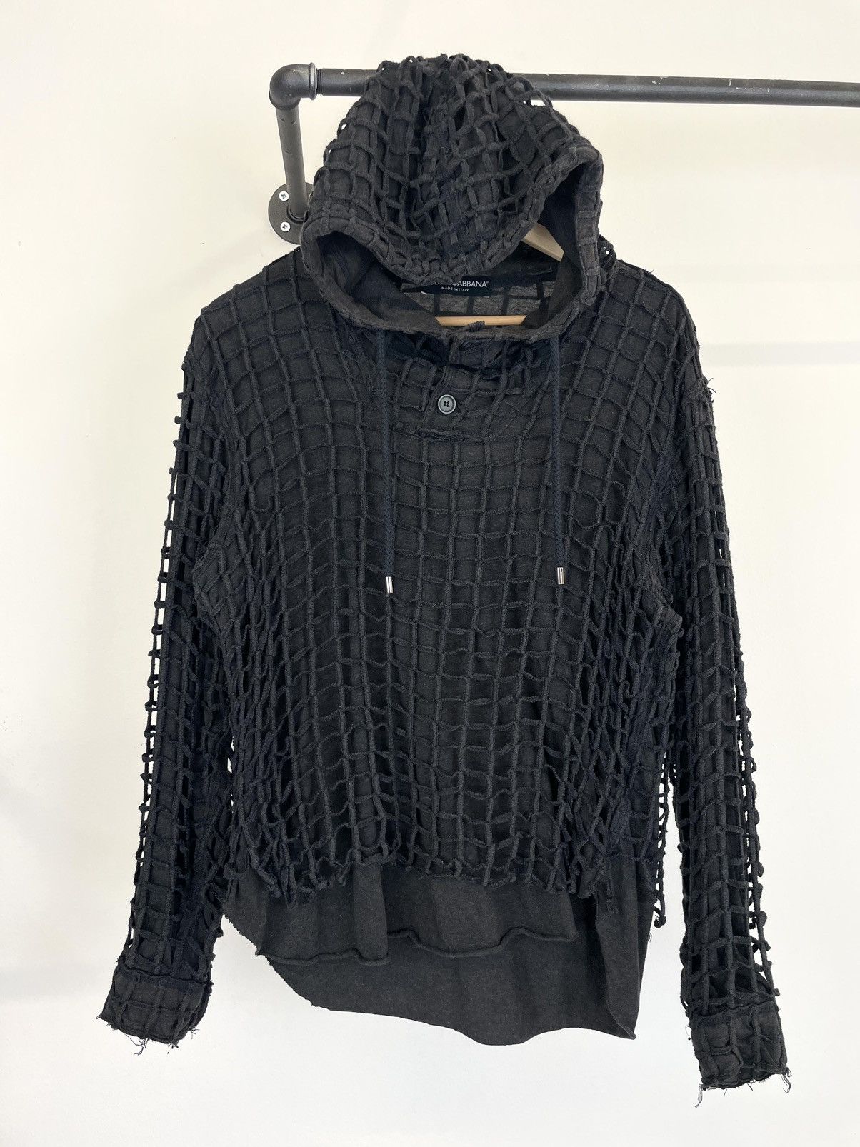 Dolce & Gabbana AW2012 Dolce & Gabbana laser cut net double layer hoodie Size US L / EU 52-54 / 3 - 4 Thumbnail