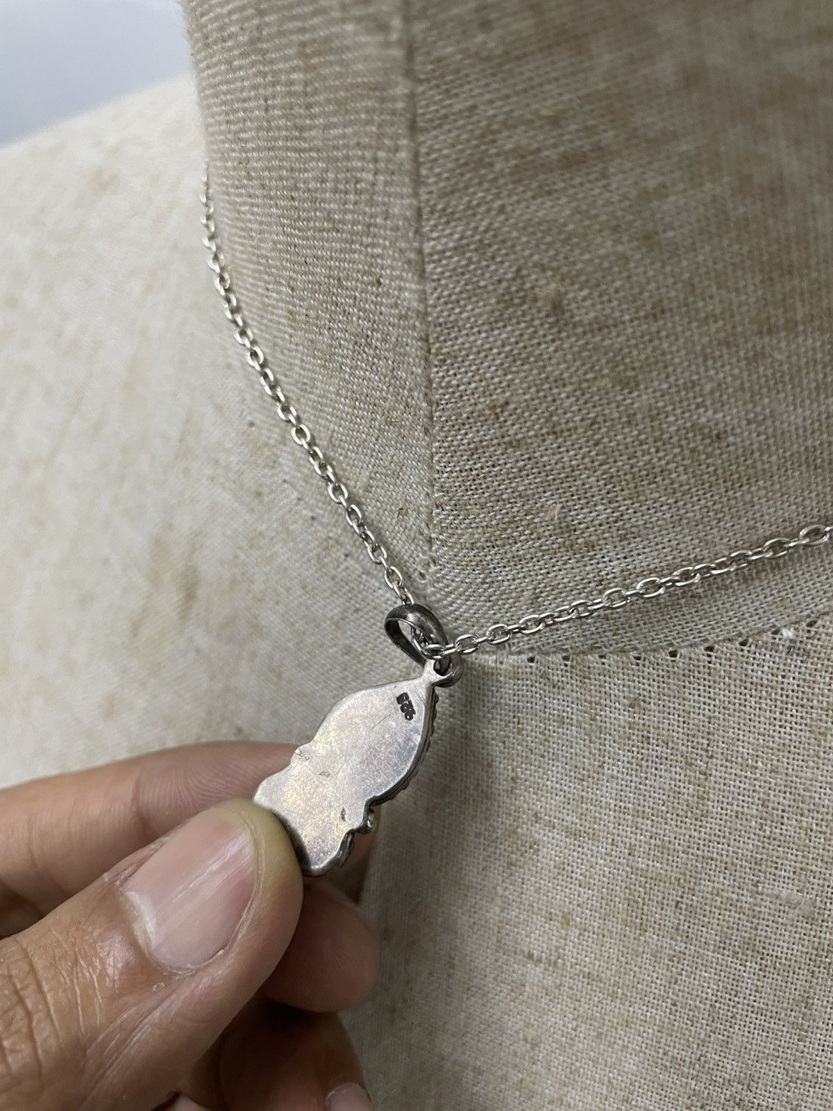 Jewelry Vintage Silver 925 Necklace with stone Size ONE SIZE - 8 Thumbnail