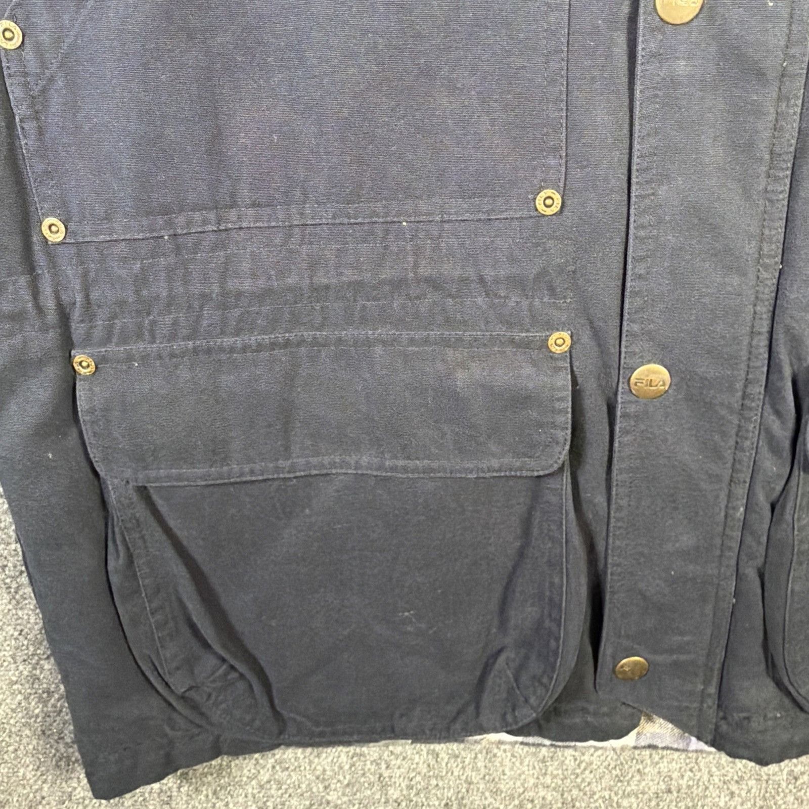 Fila Vintage FILA Vest Mens XL Navy 90s Expedition Outdoor Plaid Size US XL / EU 56 / 4 - 8 Thumbnail