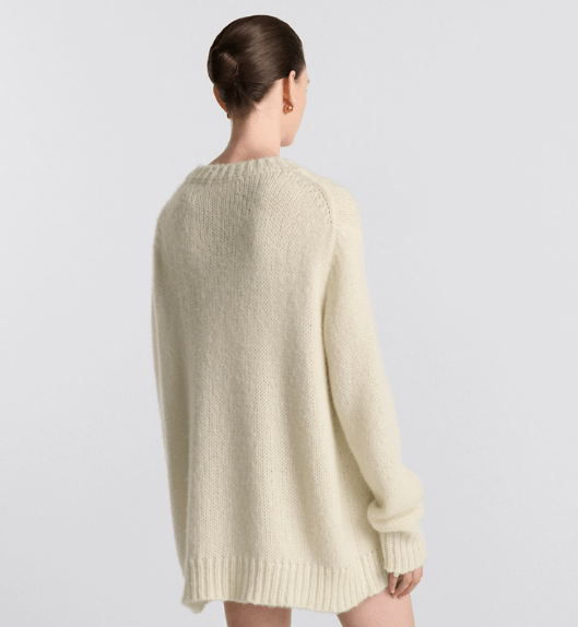 Dior o1w1db11225 454S31 Long Sweater in Ecru/Black Size XL / US 12-14 / IT 48-50 - 5 Thumbnail