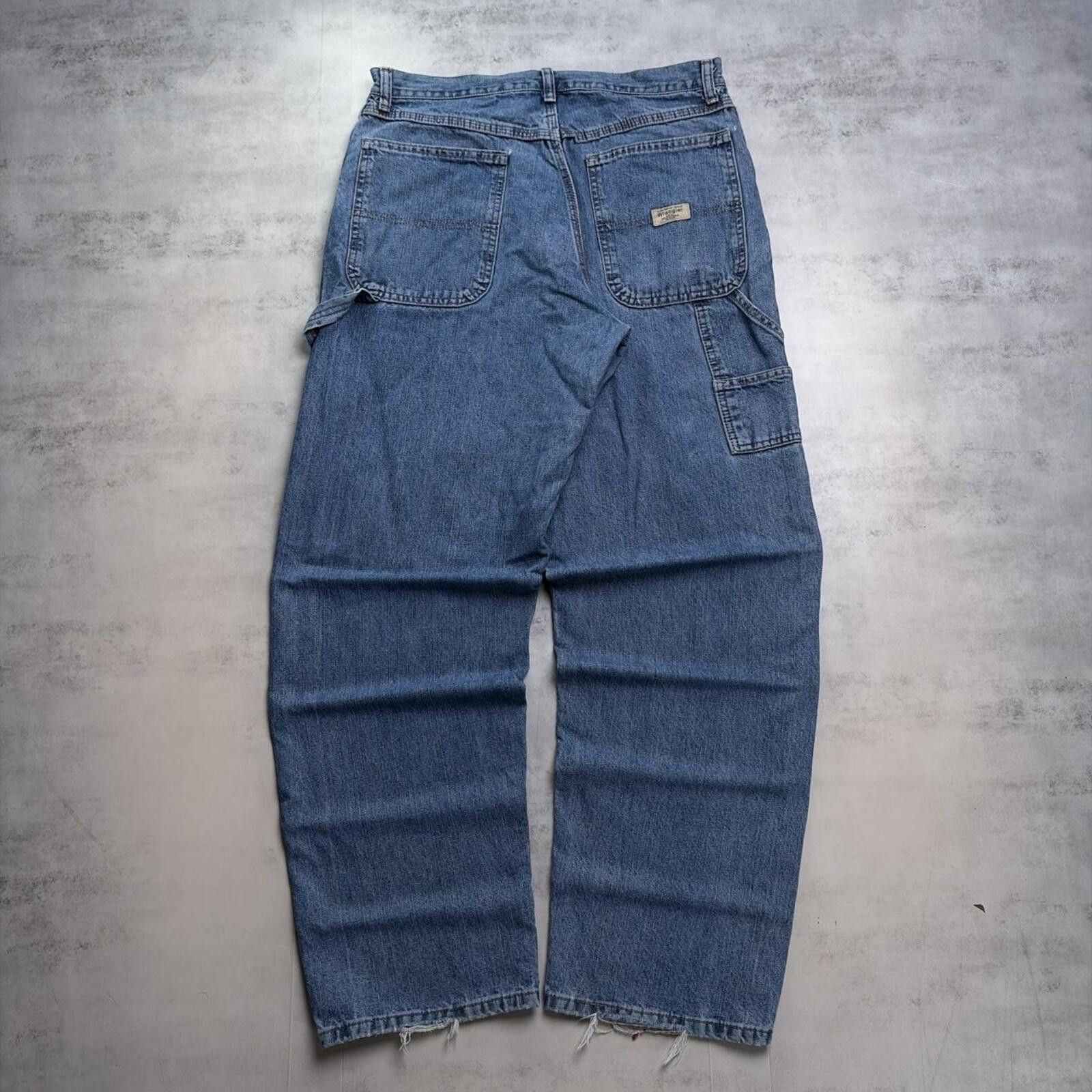 Wrangler Y2K Blue Wrangler Grunge Baggy Carpenter Skater Denim Jeans Size US 32 / EU 48 - 1 Thumbnail