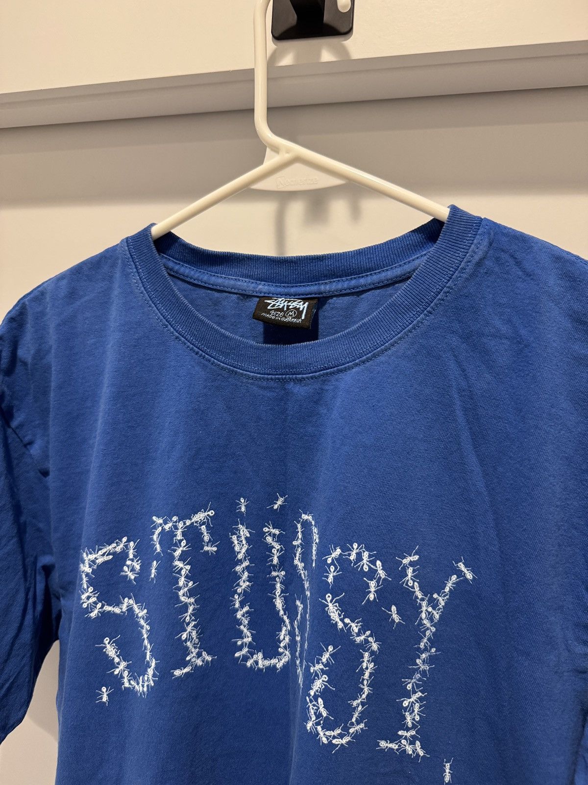 Stussy Stussy Mens Pigment Dyed Ants Blue Tee Size M Medium Size US M / EU 48-50 / 2 - 5 Thumbnail