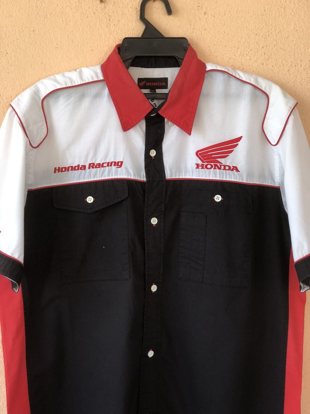 Honda × Japanese Brand × Vintage Vintage Honda Racing Button Up Shirt Size US L / EU 52-54 / 3 - 3 Thumbnail