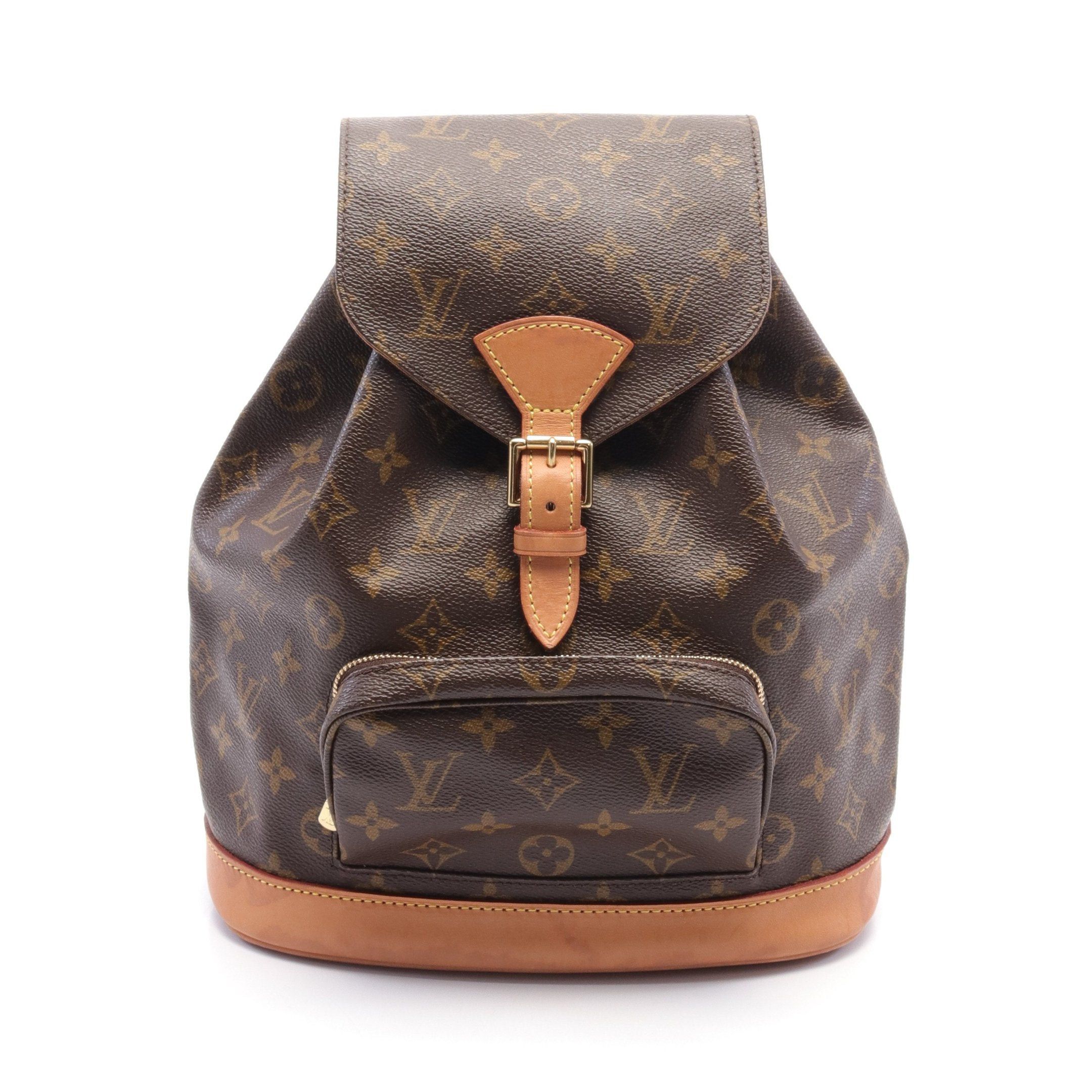 Louis Vuitton Louis Vuitton Montsouris Mm Monogram Backpack Rucksack Leather Brown Size ONE SIZE - 1 Thumbnail