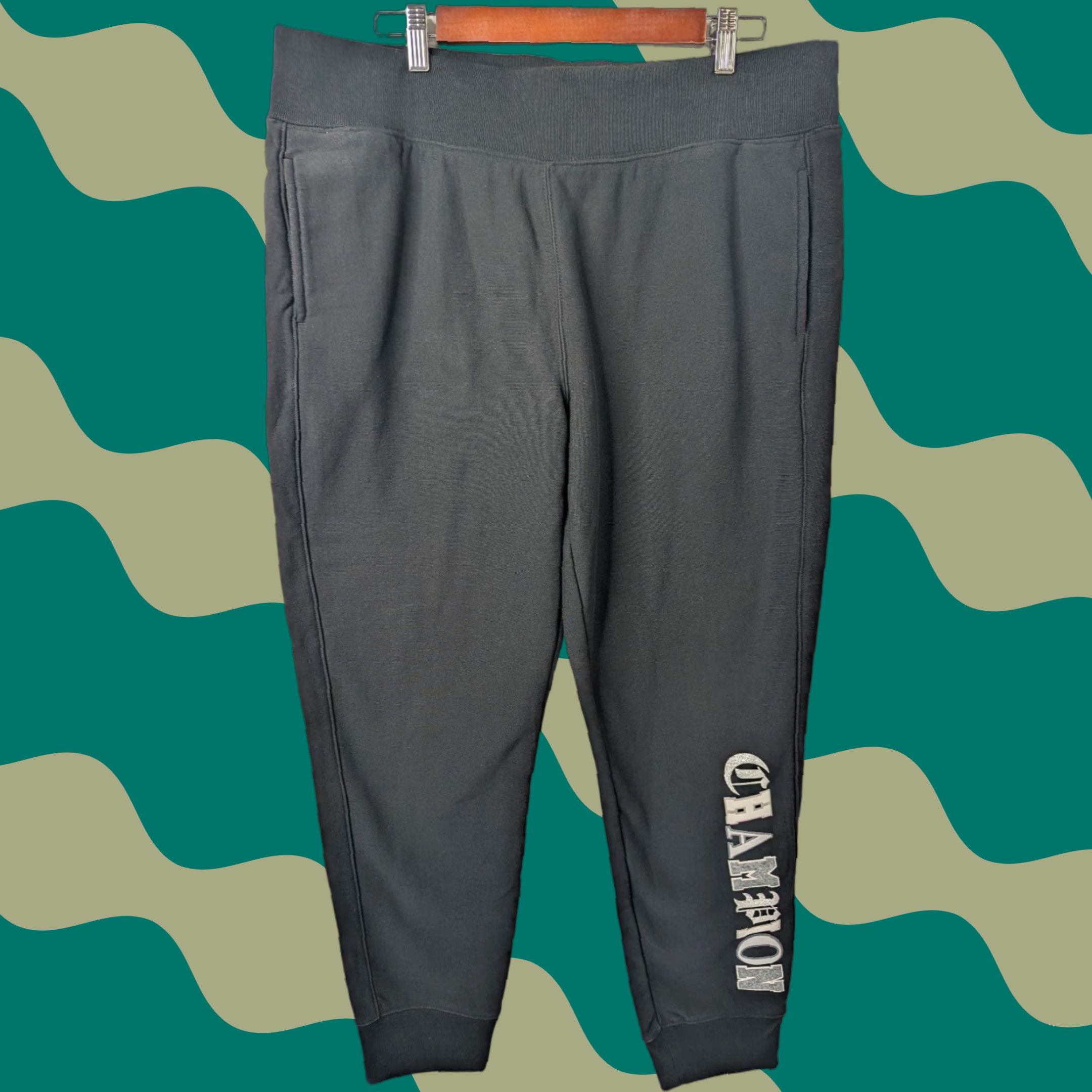 Champion Champion Sweatpants Reverse Weave Pants Size 2XL Black Jogger Big Logo Spell Out Women Size 36" / US 14 / IT 50 - 1 Thumbnail