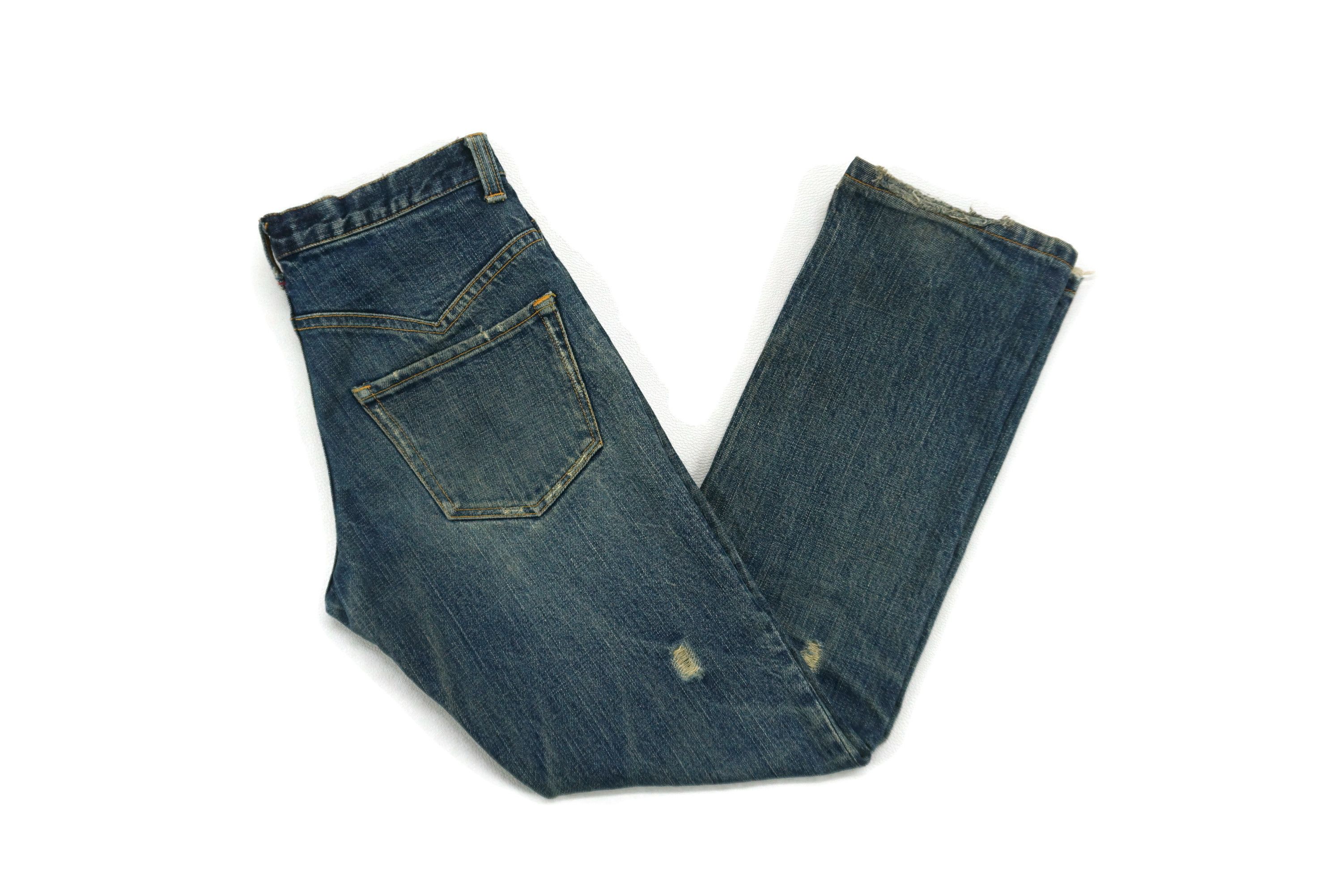 Japanese Brand Sunao Kuwahara Jeans W30xL29.5 Low-Rise Straight Leg Denim Size 27" / US 4 / IT 40 - 3 Thumbnail