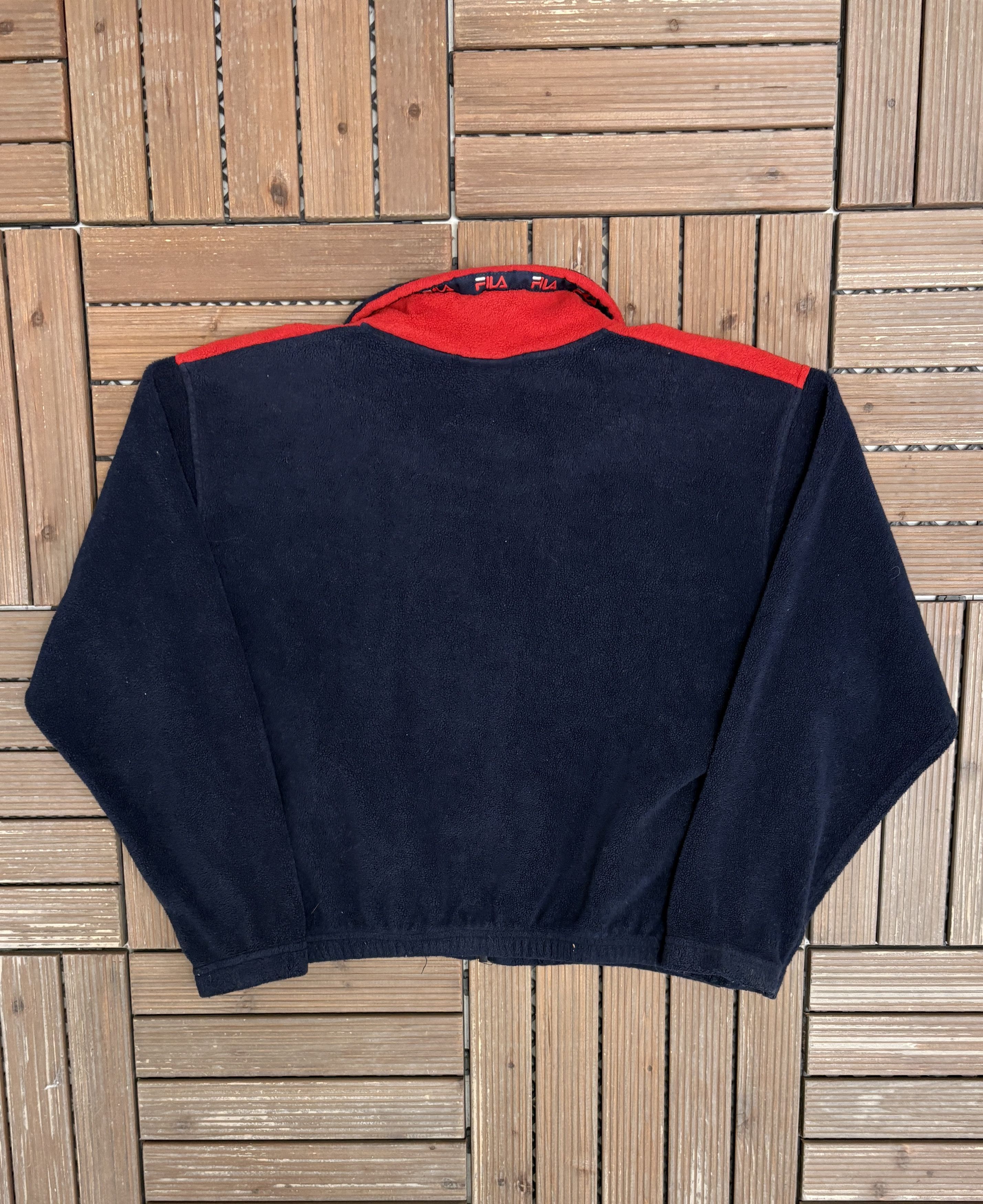 Fila × Vintage FILA Embroidered Vintage Blue Fleece Zip Up Sweater Size US M / EU 48-50 / 2 - 4 Thumbnail