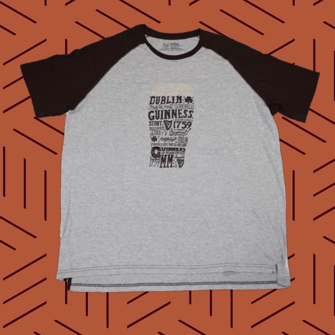 Vintage GUINNESS SHIRT Men's T-Shirt Brown Gray Spello ut Beer Bar Graphic Tee XL Crew Neck Short Sleeve Knit Cotton Logo 90s IPA Beer Mens Size US XL / EU 56 / 4 - 1 Thumbnail