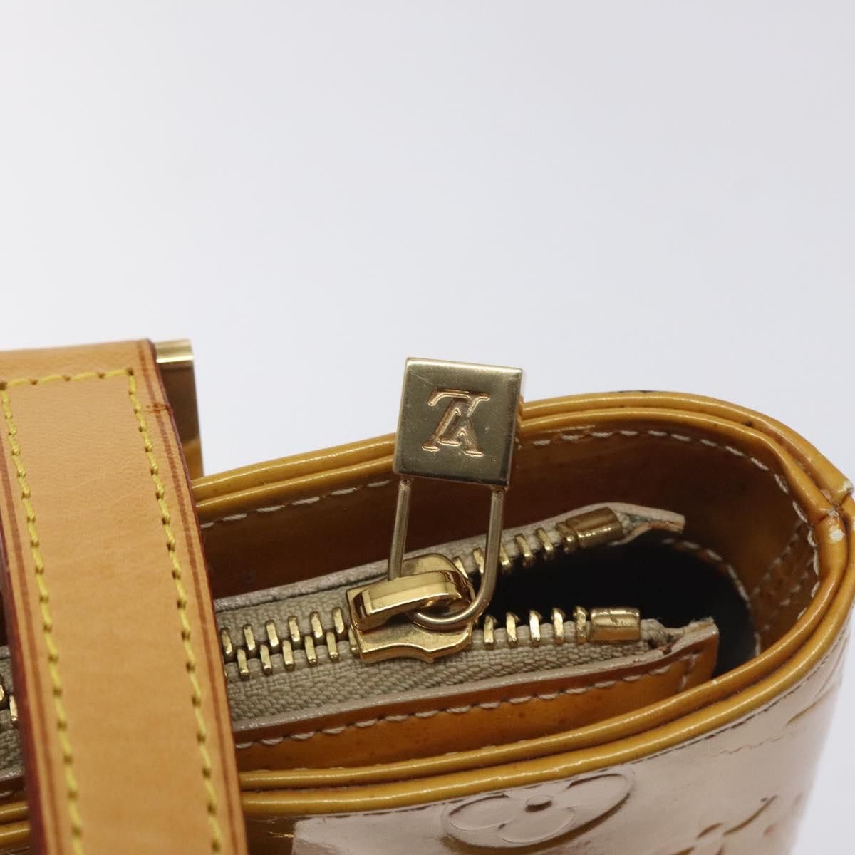 Louis Vuitton LOUIS VUITTON Monogram Vernis Houston Hand Bag Beige M91004 Size ONE SIZE - 9 Thumbnail