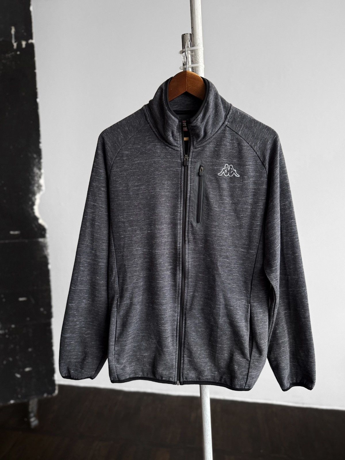 Kappa Kappa Mens Dark Grey Heather Full Zip Logo Track Jacket Size US L / EU 52-54 / 3 - 1 Thumbnail