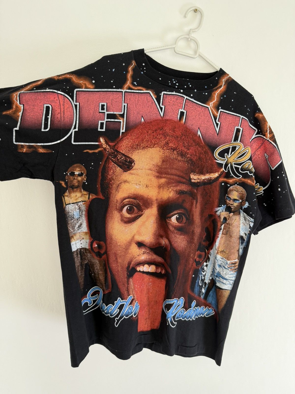 Vintage Dennis Rodman Nba Chicago Bulls merch t shirt XL last dance Size US XL / EU 56 / 4 - 1 Thumbnail