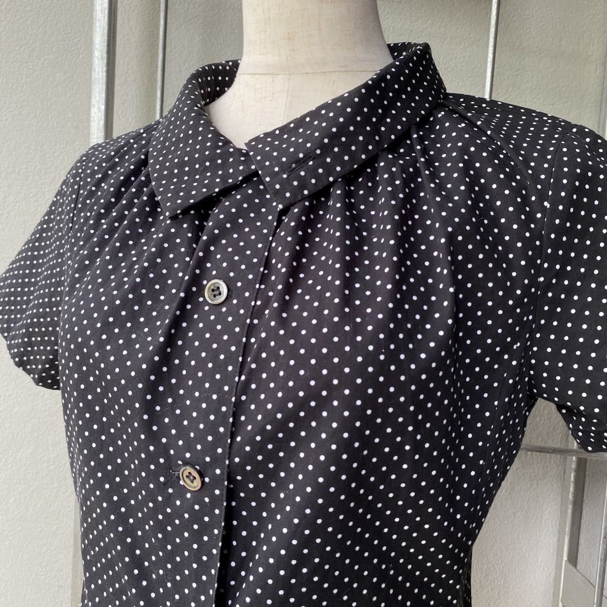 Japanese Brand A/T Black Dot Blouse with Peter Pan Collar Size S / US 4 / IT 40 - 20 Thumbnail