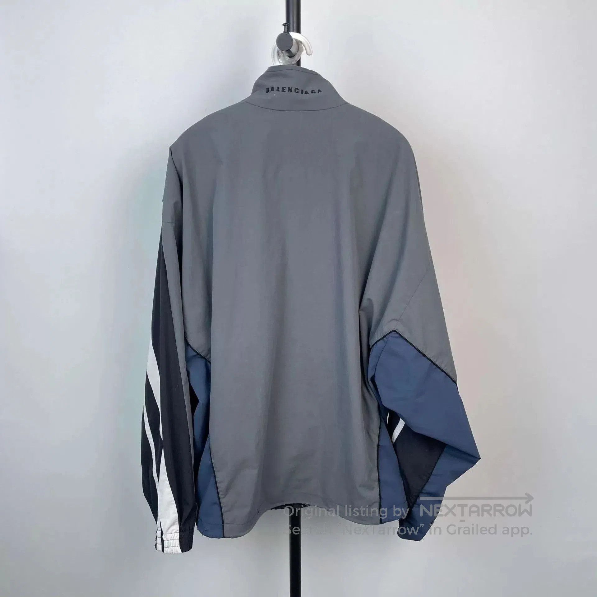 Balenciaga Multi Color Striped Lightweight Zip-Up Jacket S. Size US S / EU 44-46 / 1 - 2 Thumbnail