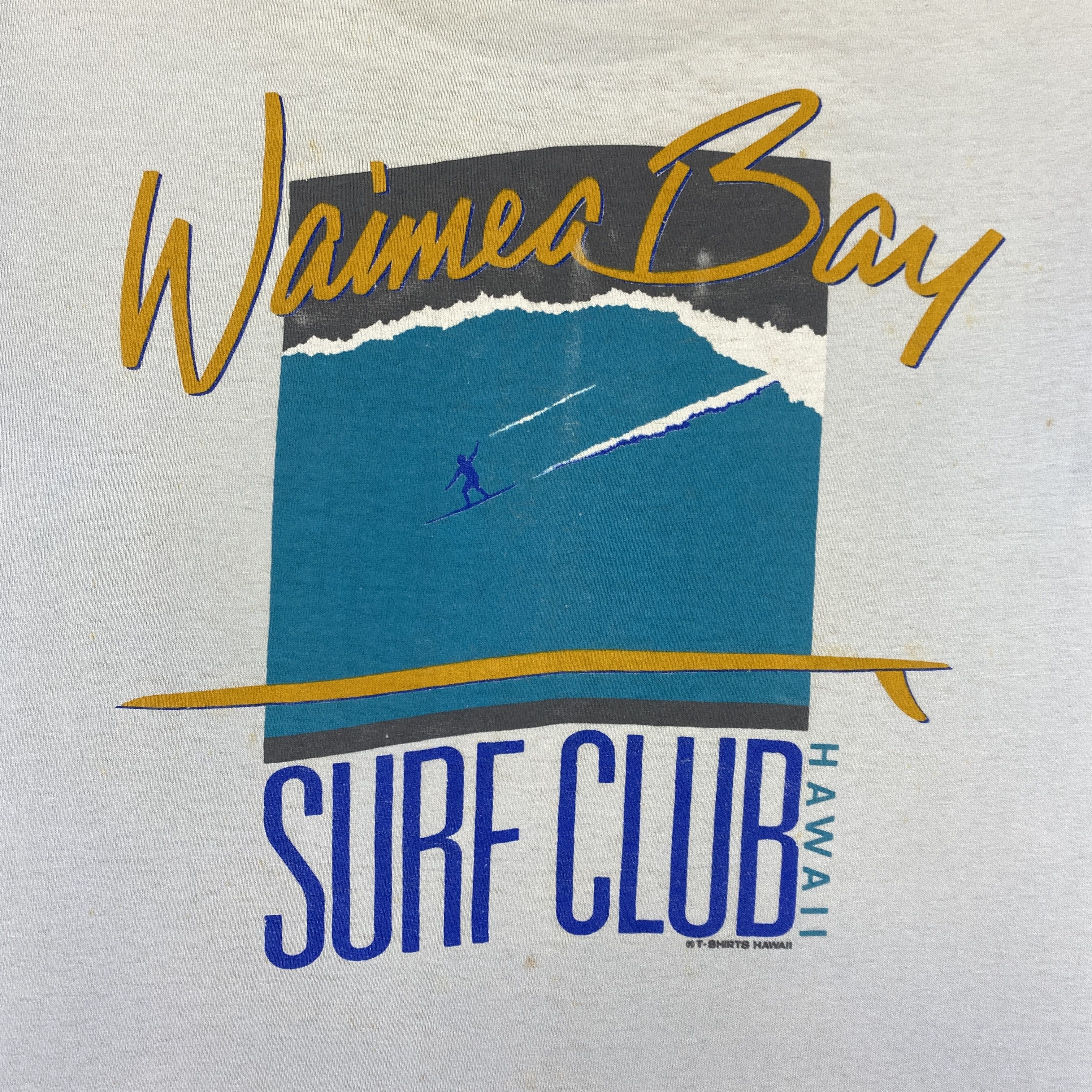 Vintage Vintage Waimea Bay Surf Club Hawaii T-Shirt - L008 Size US S / EU 44-46 / 1 - 5 Thumbnail