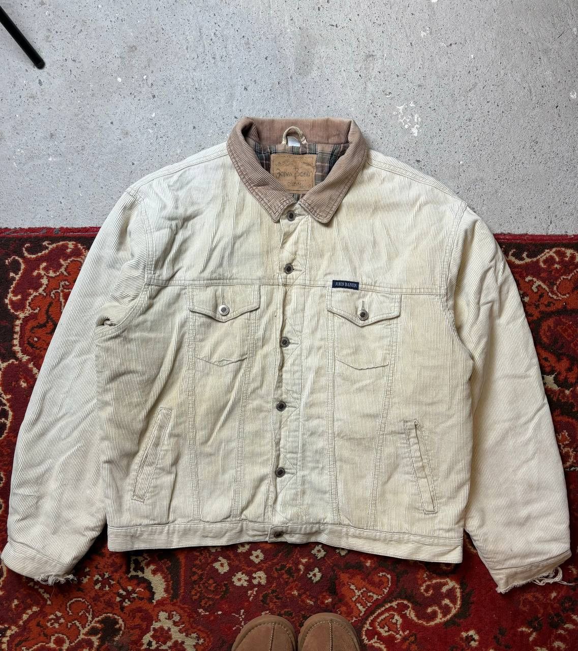Japanese Brand Vintage Y2K John Baner Velvet Fadede Active Style Jackets Size US L / EU 52-54 / 3 - 1 Thumbnail