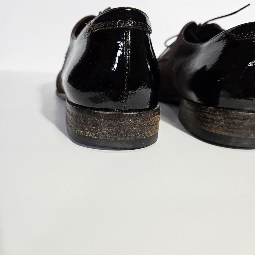 Paciotti Cesare Paciotti Brown Suede & Patent Leather Tuxedo Shoes Size US 6.5 / EU 39-40 - 7 Thumbnail