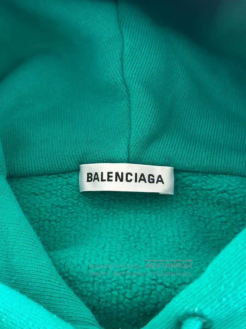 Balenciaga Balenciaga Lake Green Wheat Ear Hoodie Size US S / EU 44-46 / 1 - 3 Thumbnail