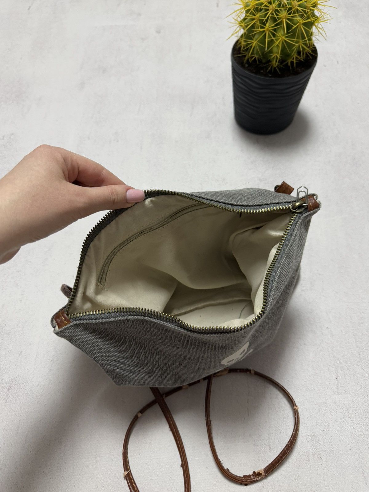 If Six Was Nine × Japanese Brand Vintage Skull Denim Messenger Bag Japanese Avantgarde Y2K Size ONE SIZE - 5 Thumbnail