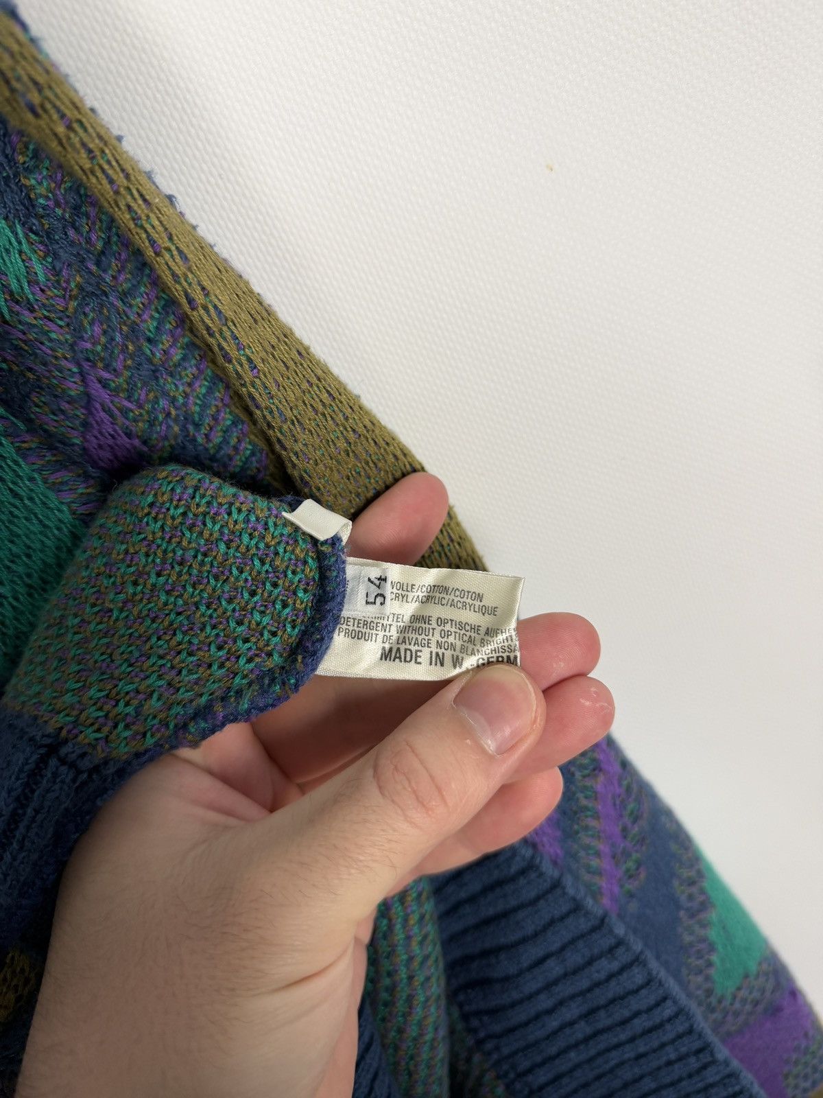 Carlo Colucci Carlo Colucci Moda Uomo Vintage V-Neck Knit Sweater Size 54 Size US L / EU 52-54 / 3 - 8 Thumbnail