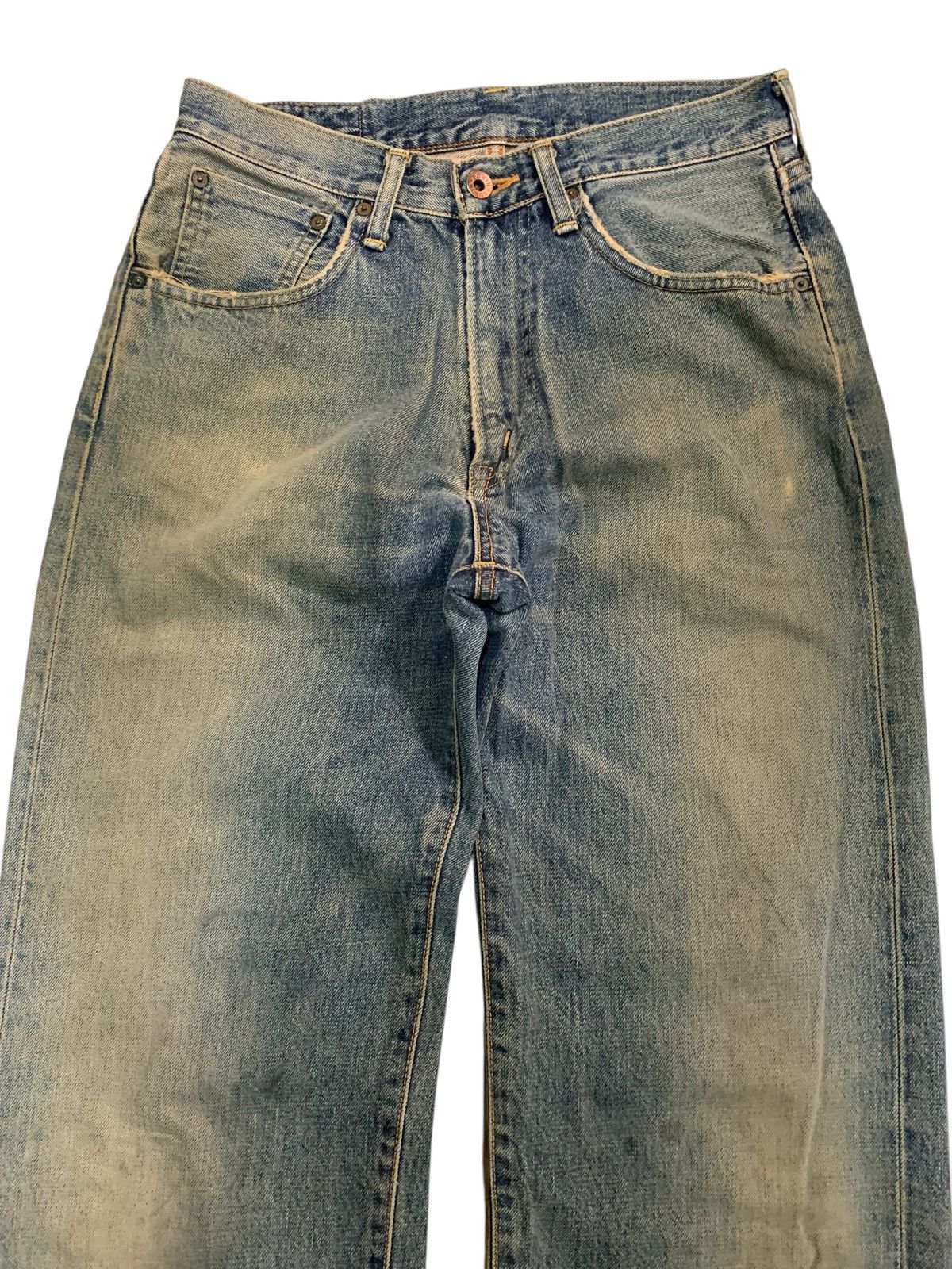 Kapital VINTAGE EDWIN 505X SELVEDGE BAGGY RUSTY DISTRESSED DENIM Size US 29 - 6 Thumbnail
