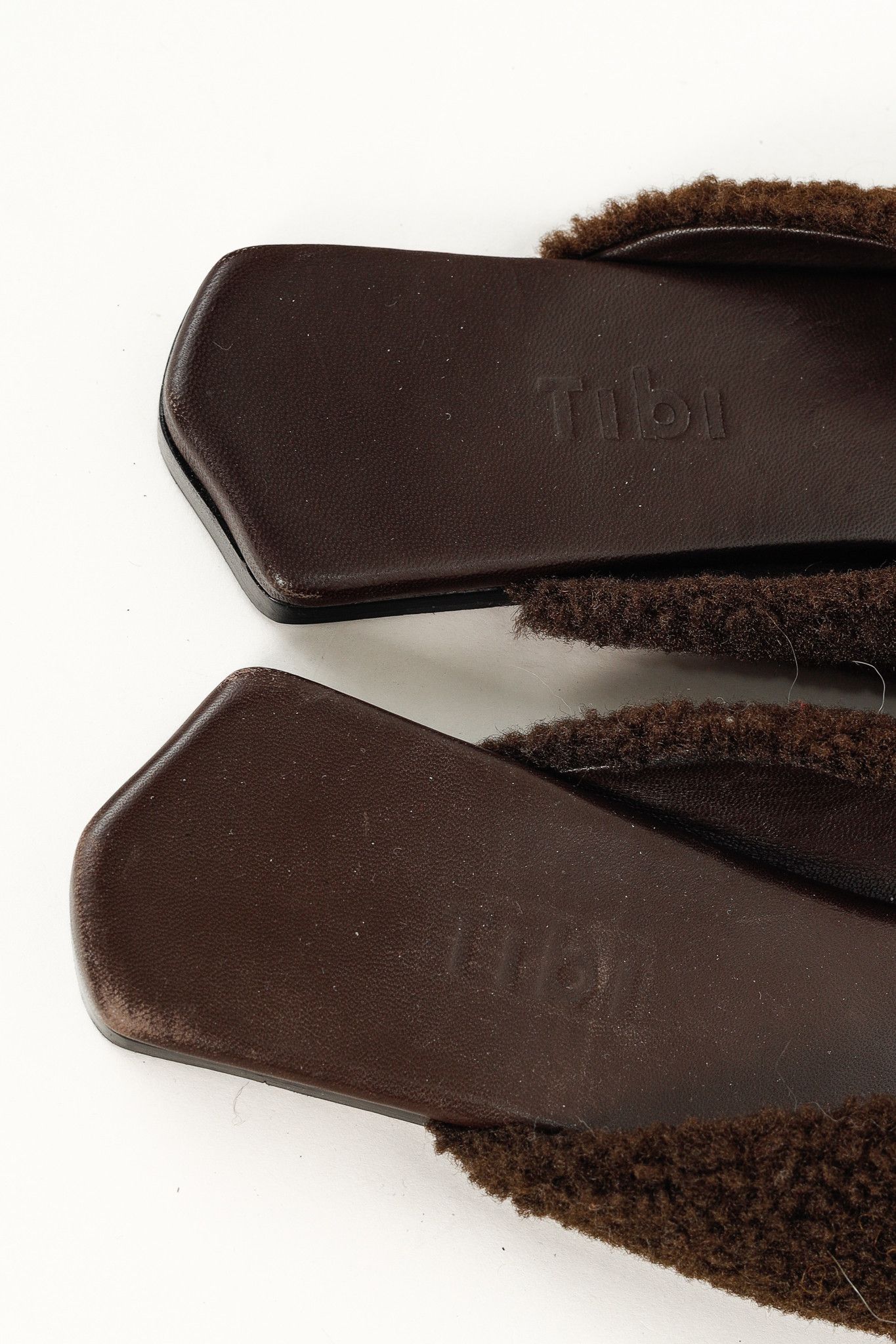 Tibi Tibi Nori Brown Short Faux Fur Slides Size US 8 / IT 38 - 8 Thumbnail