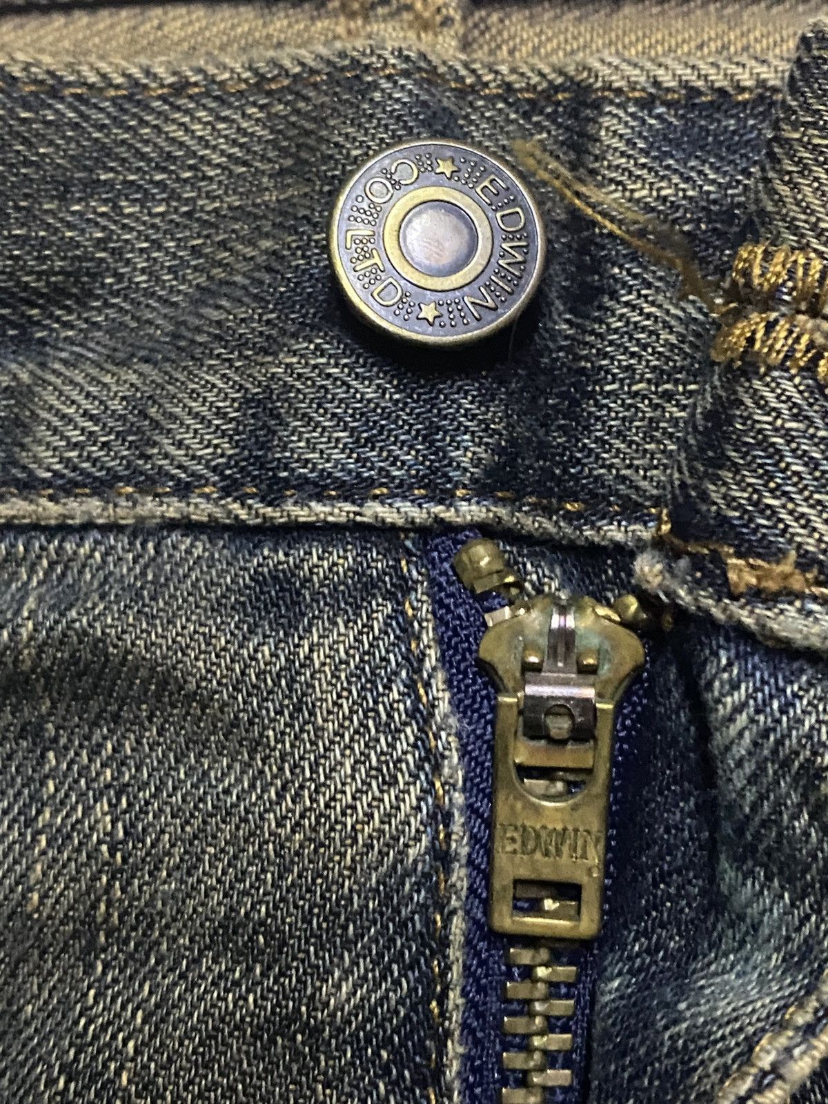 Junya Watanabe Vintage Japanese Brand Edwin 404 Mud Wash Distressed Jeans Size US 32 / EU 48 - 10 Thumbnail