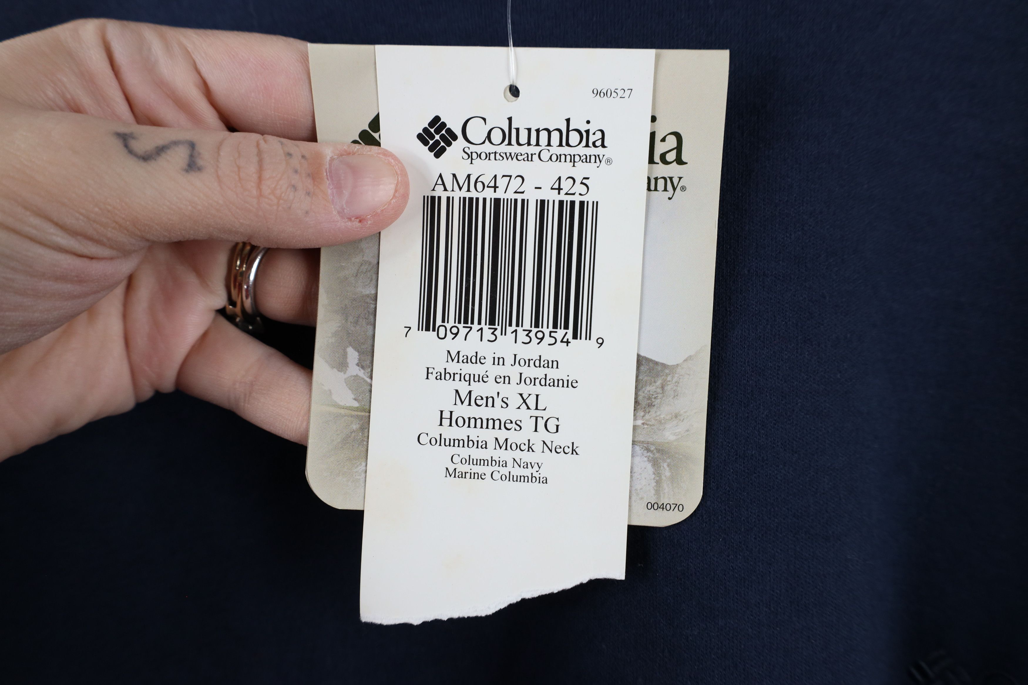Columbia × Vintage Deadstock Vintage 90s Columbia Mock Neck Long Sleeve T-Shirt Size US XL / EU 56 / 4 - 6 Thumbnail