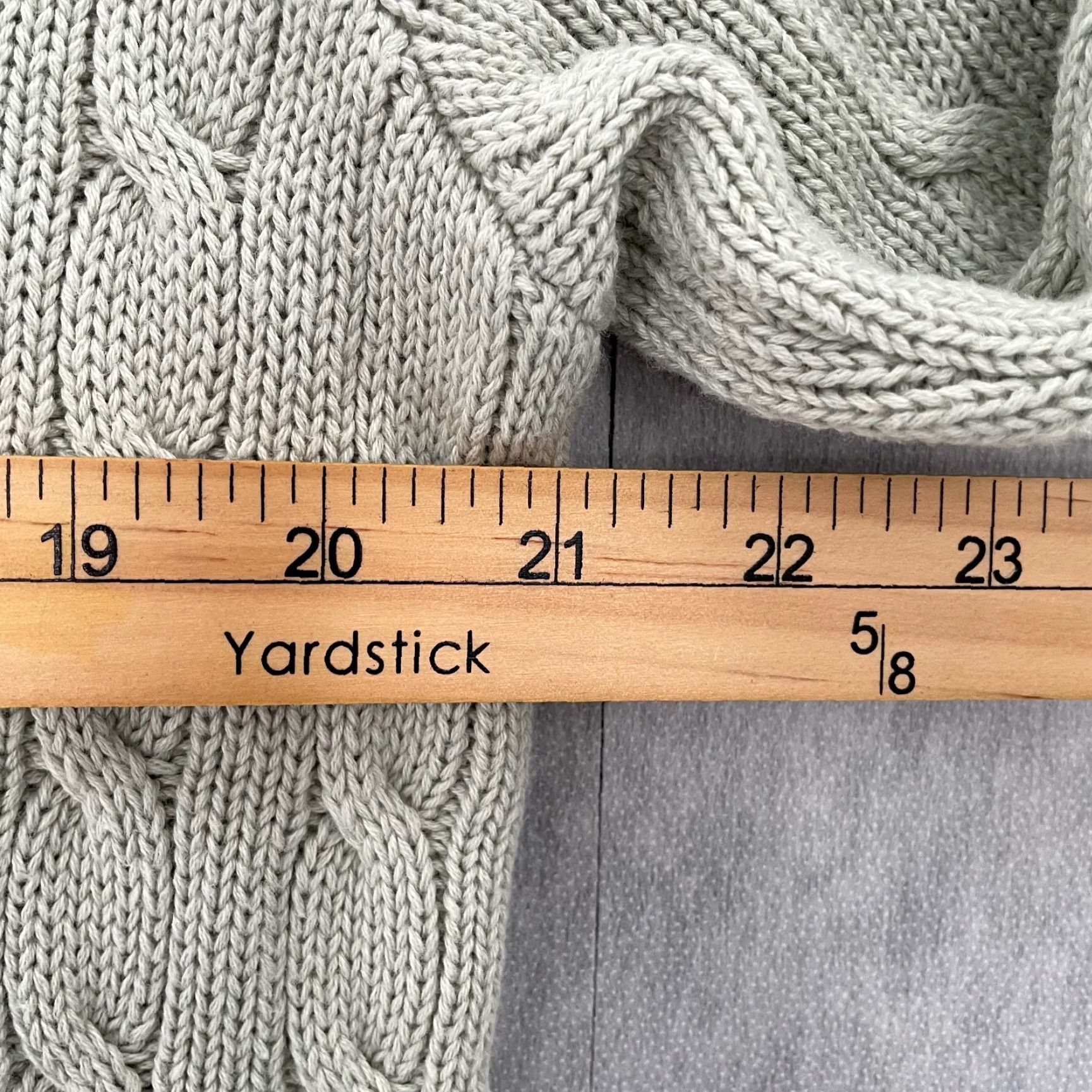 Brandy Melville VINTAGE Brandy Melville John Galt Sweater Womens One Size Green Cable Knit Pullover Regular Fit Crew Neck Knit Cotton Blend Ladies Size ONE SIZE - 7 Thumbnail