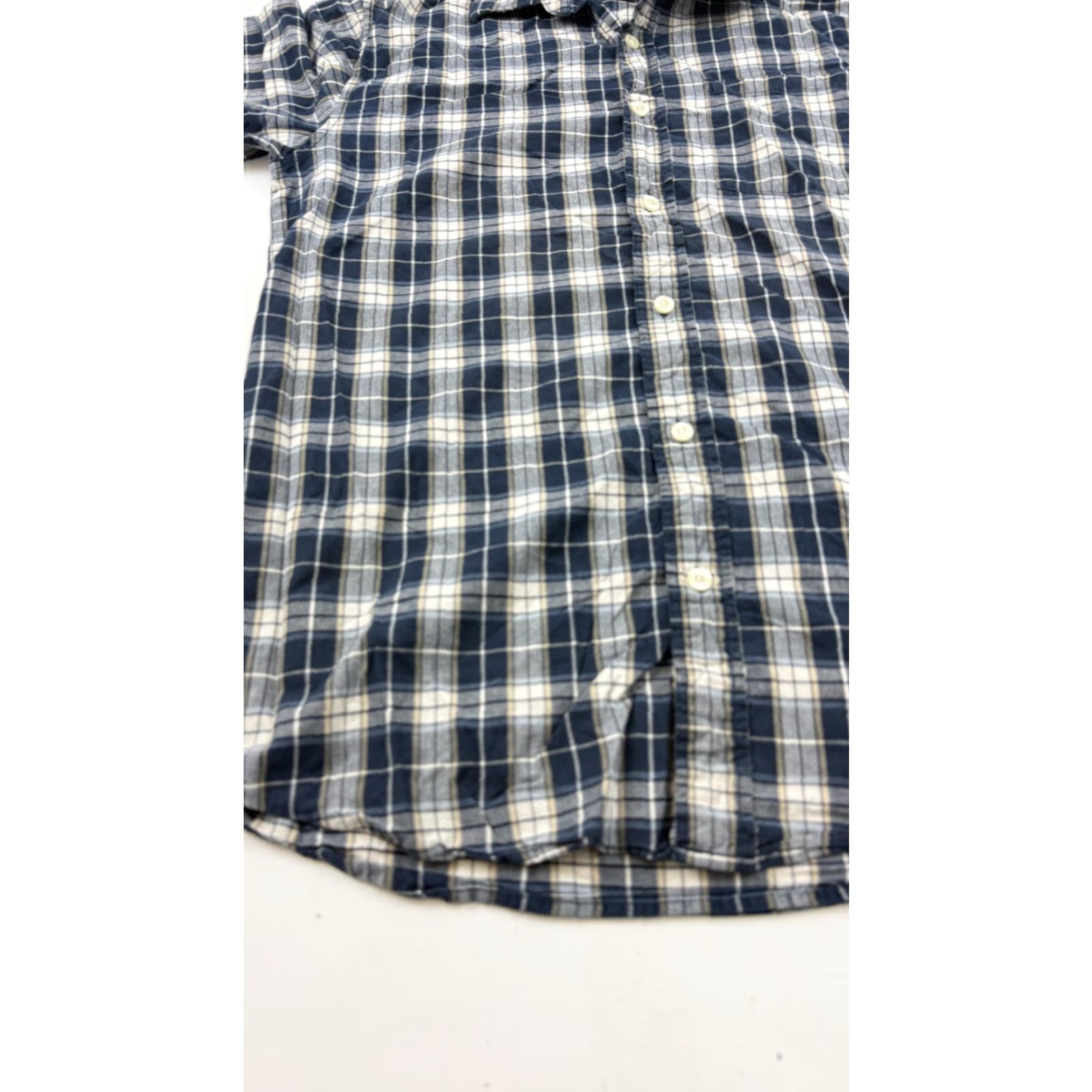 Carhartt Carhartt Shirt Mens Medium Blue Navy Plaid Short Sleeve Button Front Cotton Size US M / EU 48-50 / 2 - 2 Thumbnail