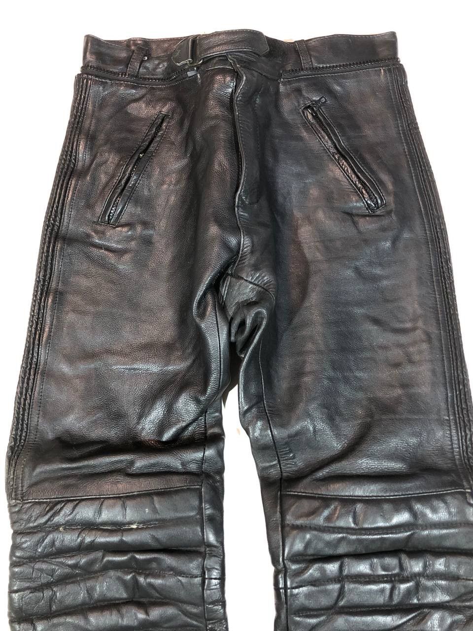 Genuine Leather × Vintage Vintage Rare Leather Moto Biker Leather Pants Size US 32 / EU 48 - 2 Thumbnail