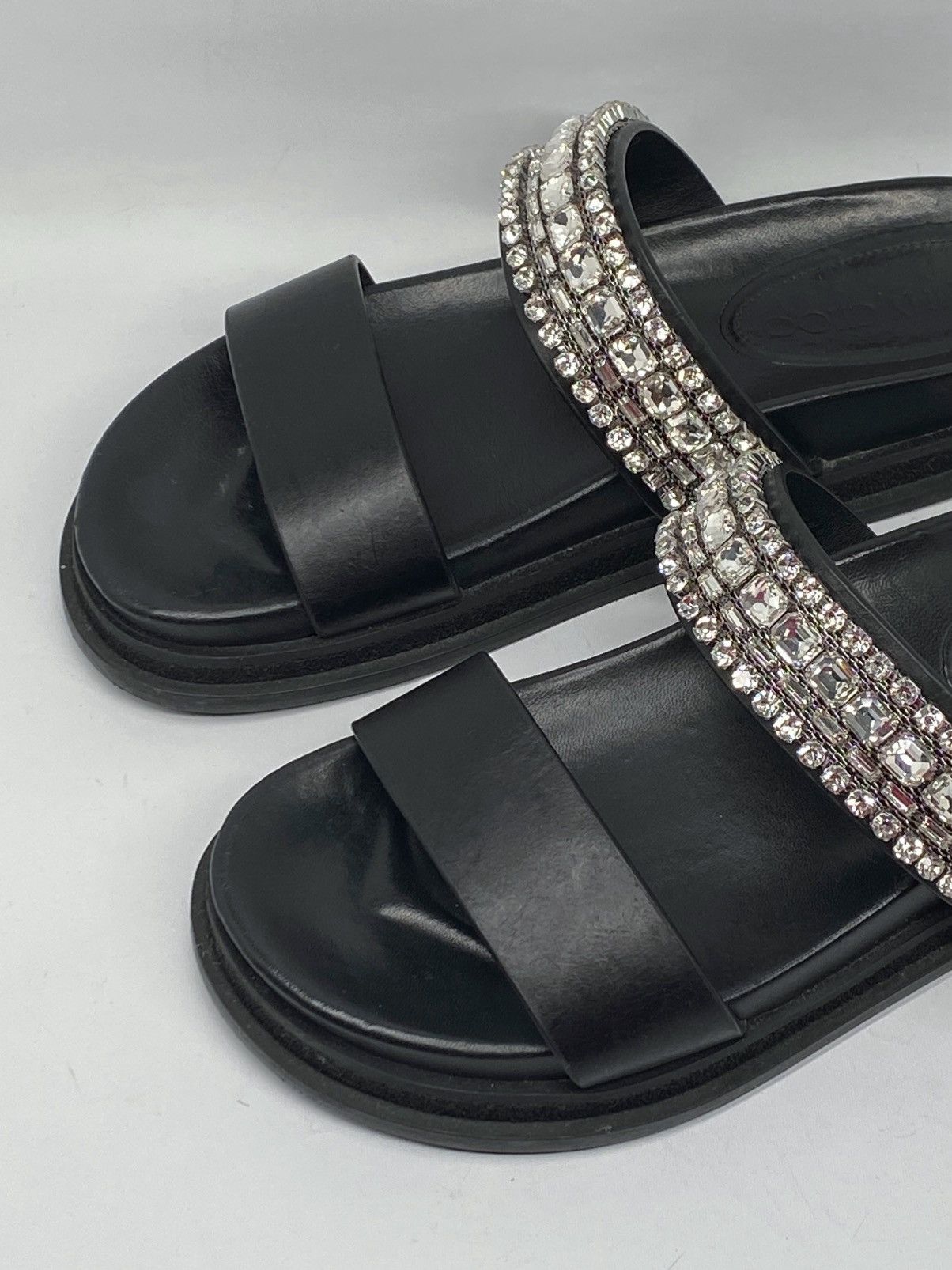 Jimmy Choo Jimmy Choo Jadi Crystal-Embellished Leather Slides size 36.5 Size US 6.5 / IT 36.5 - 12 Thumbnail
