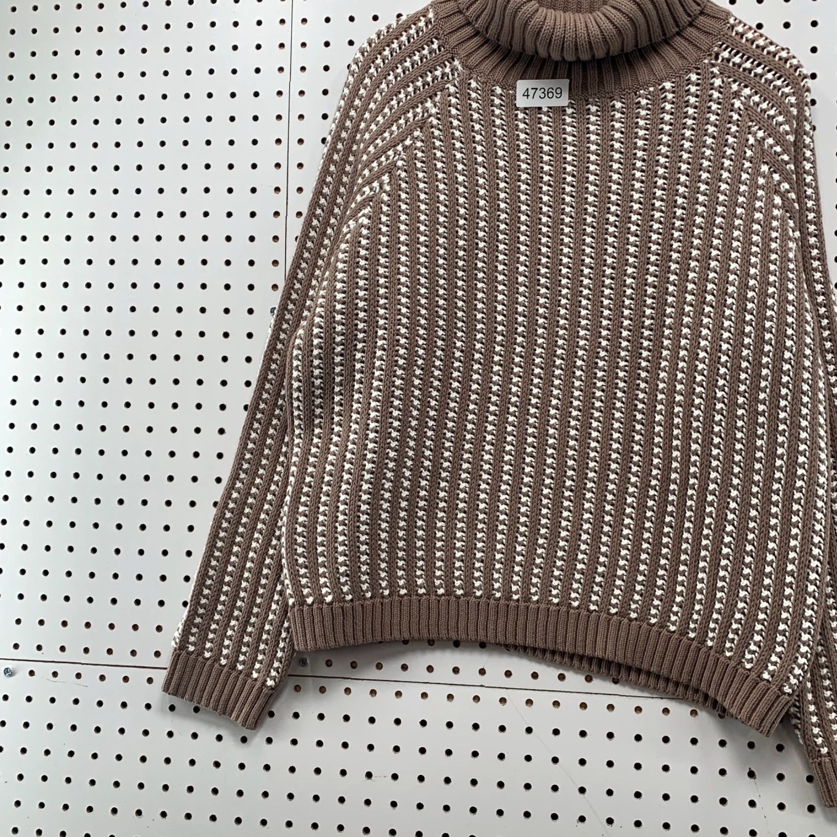 Vintage Haven Bird Eye Knit Sweater Womens XL Brown Turtleneck Pullover Knit Christmas Vintage? Size XL / US 12-14 / IT 48-50 - 6 Thumbnail