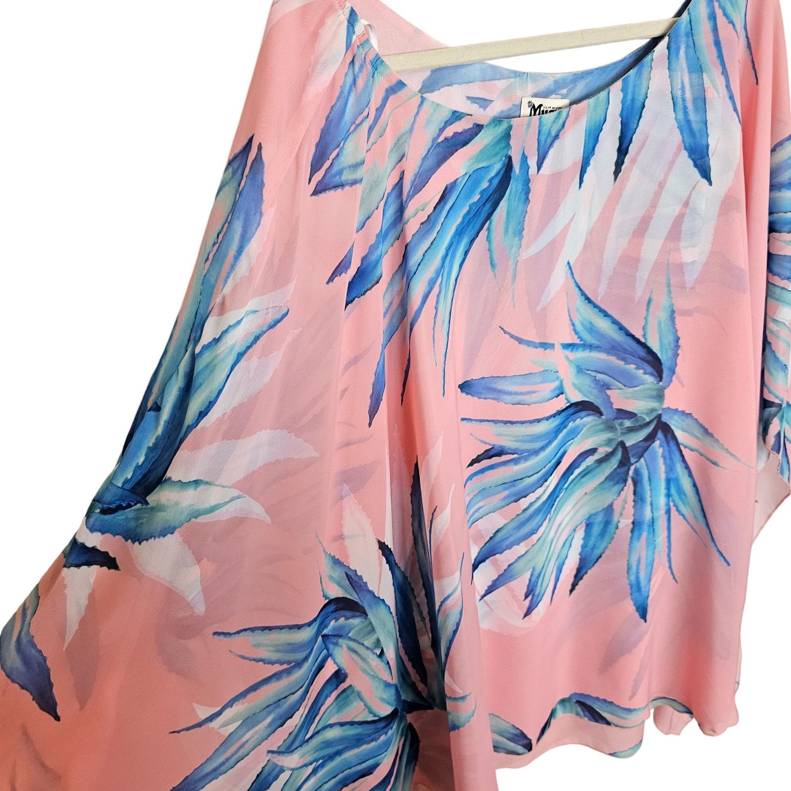 Show Me Your MuMu Show Me Your Mumu Womens Floral Cape Blouse Size S Tropical Size S / US 4 / IT 40 - 4 Thumbnail
