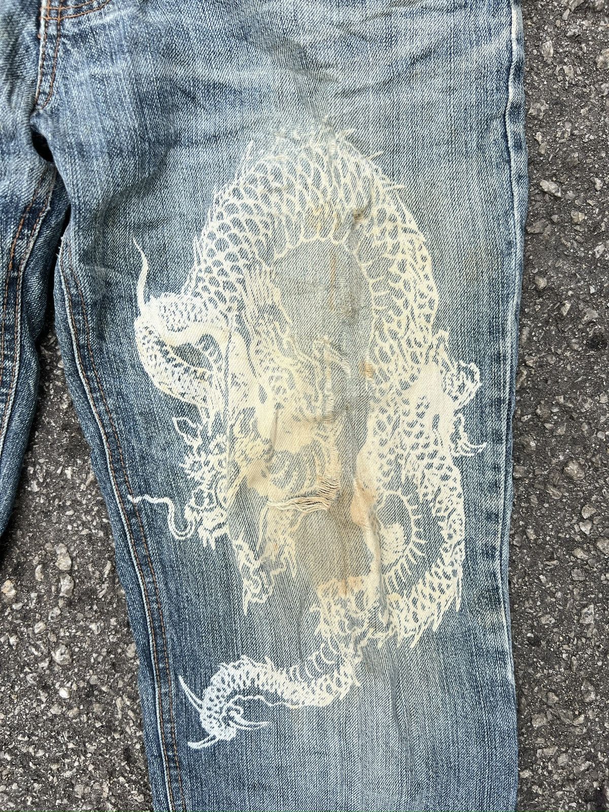 Japanese Brand 3. Japanese Tradisional Motive Jeans Size 32" / US 10 / IT 46 - 3 Thumbnail