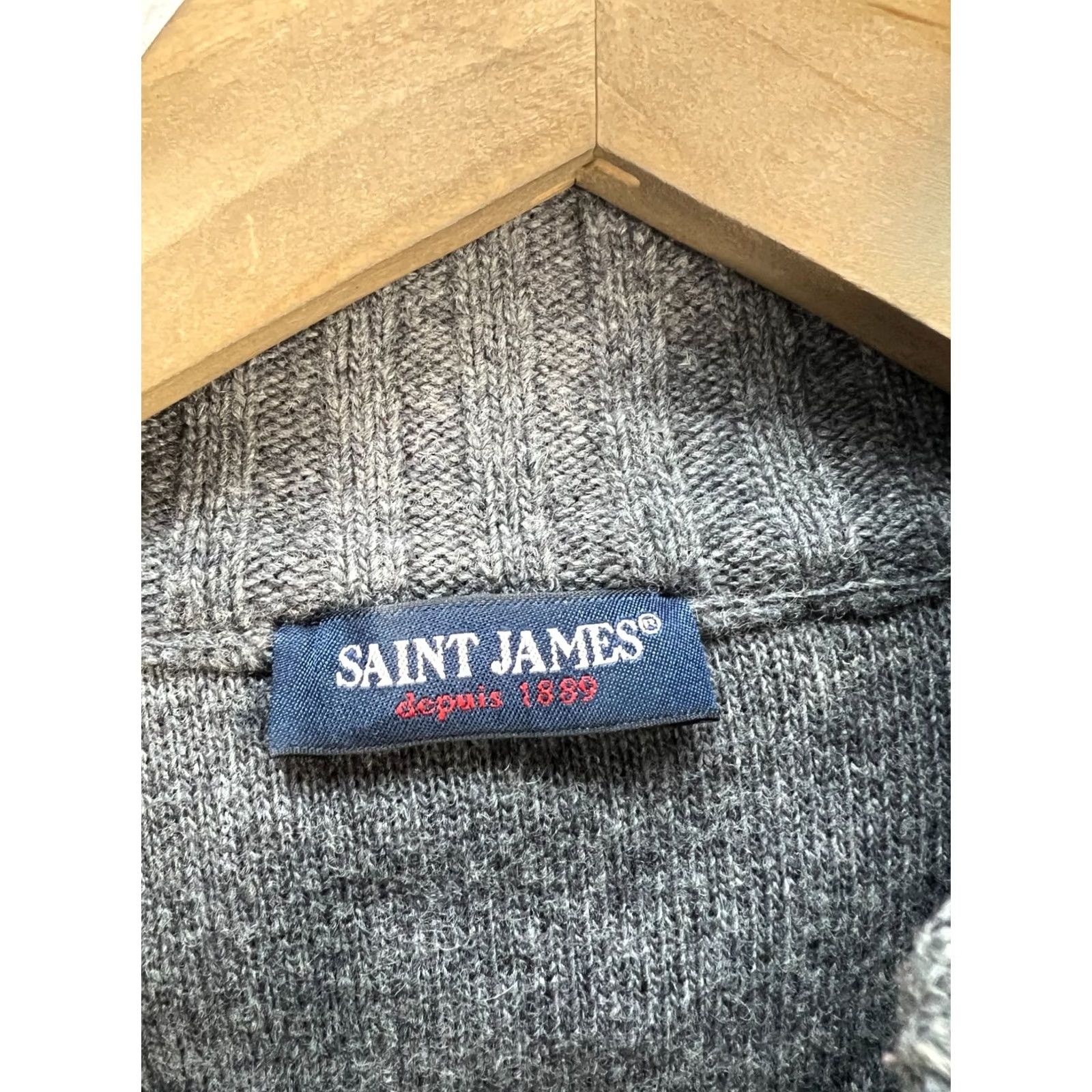 Saint James VINTAGE Saint-James Wool Blend Jacket Snap Front Utility Pockets Womens Size GB 16 US 12 Size L / US 10 / IT 46 - 5 Thumbnail